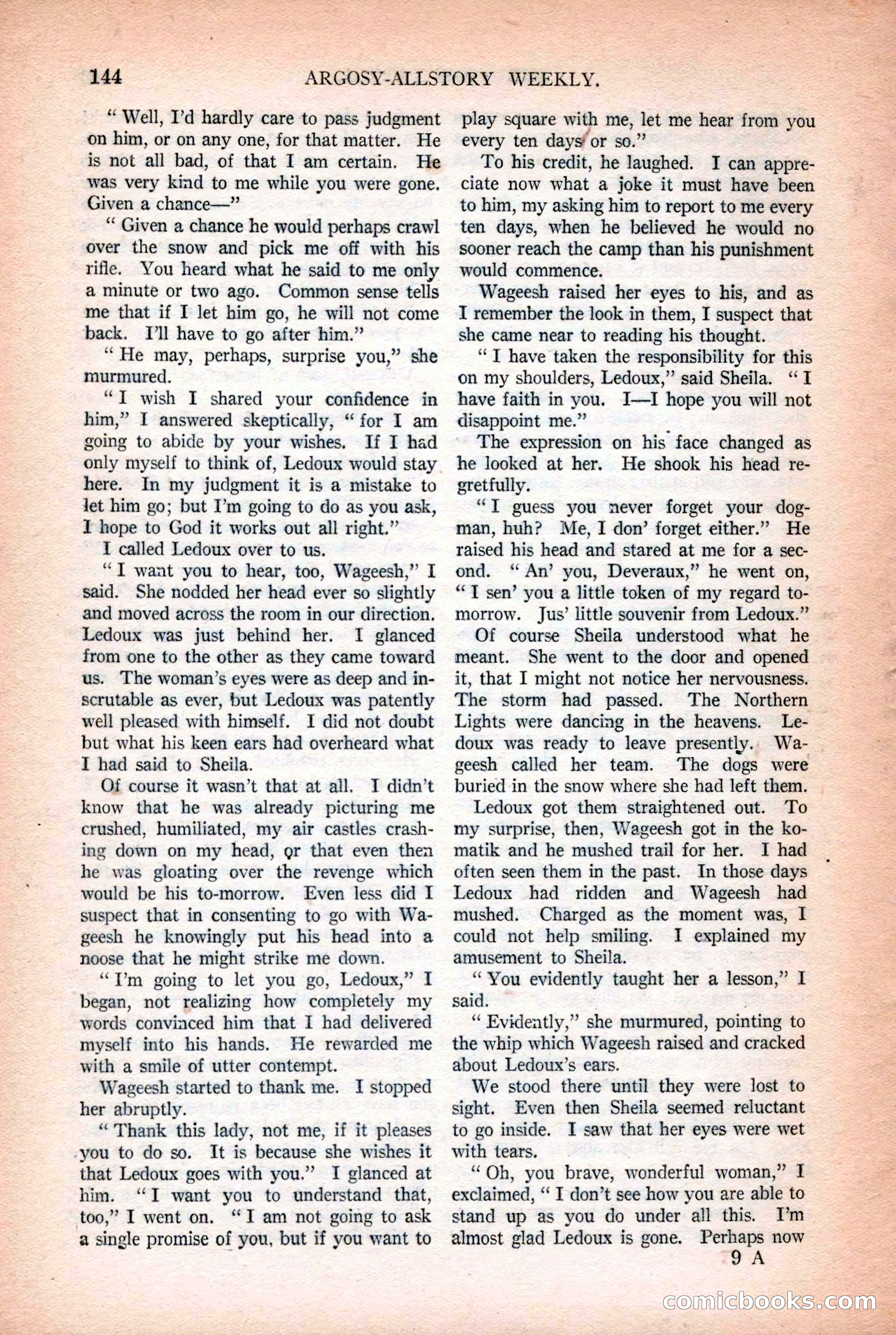 Argosy All-Story Weekly, October 25, 1924 — page 154 of 172