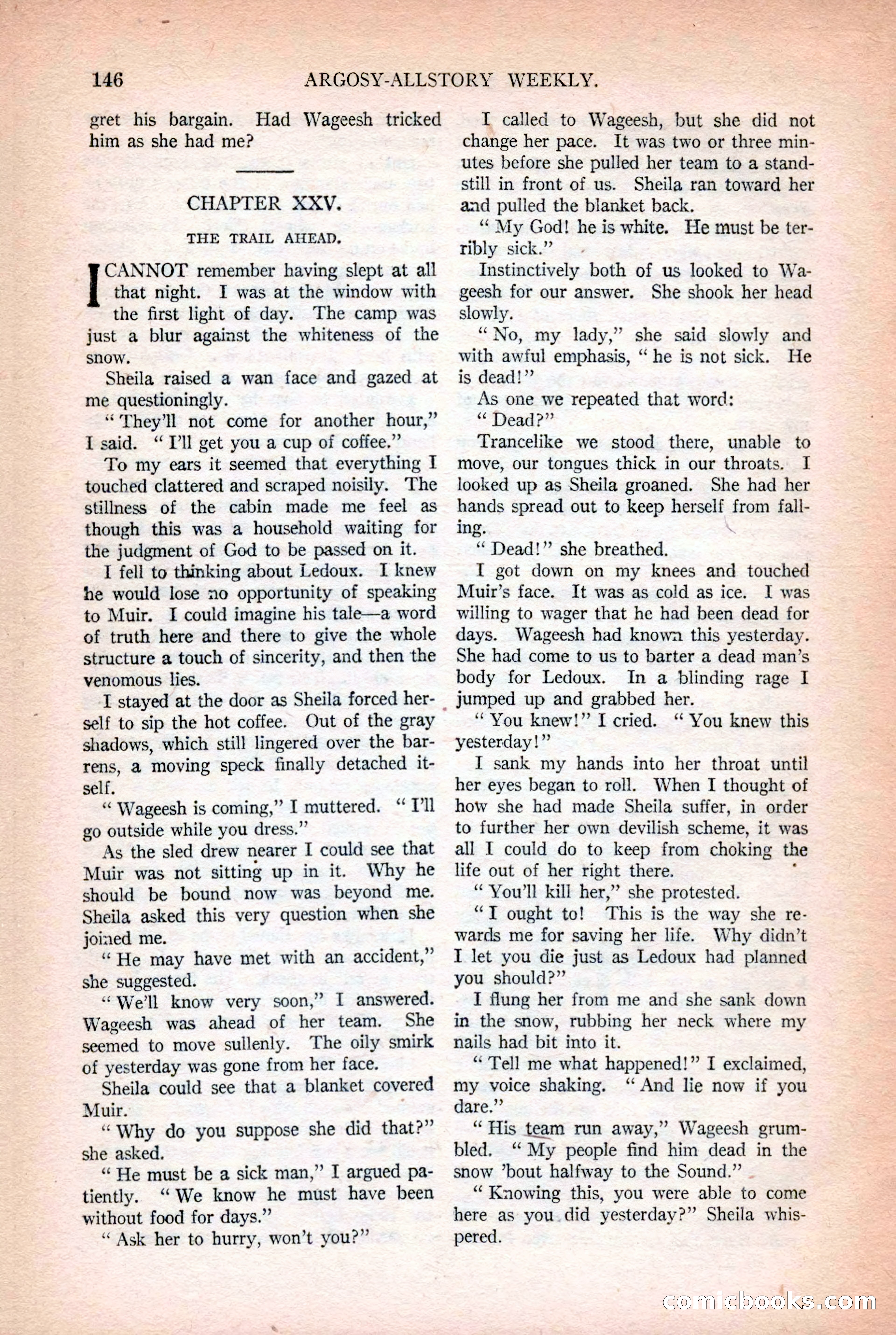 Argosy All-Story Weekly, October 25, 1924 — page 156 of 172