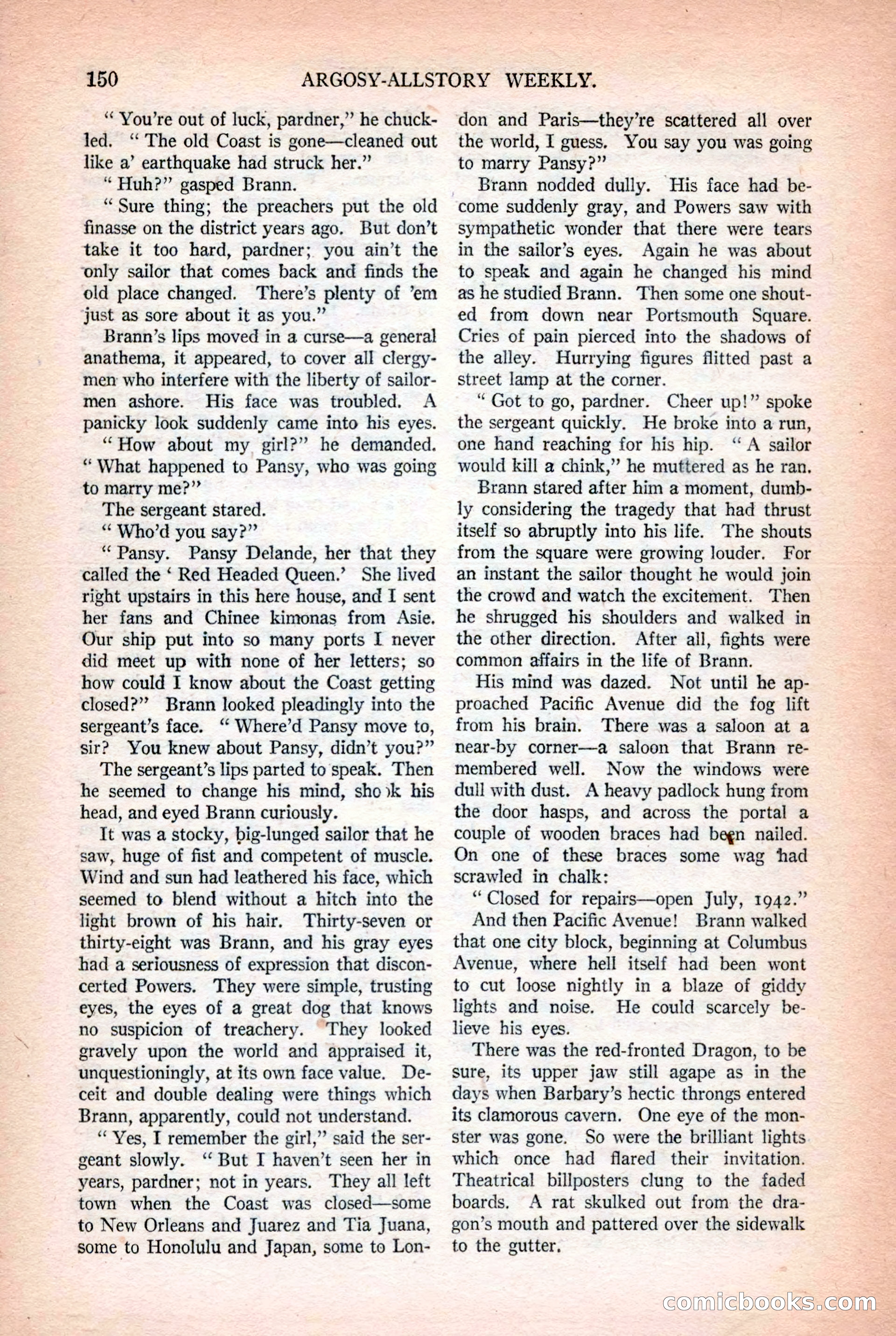 Argosy All-Story Weekly, October 25, 1924 — page 160 of 172