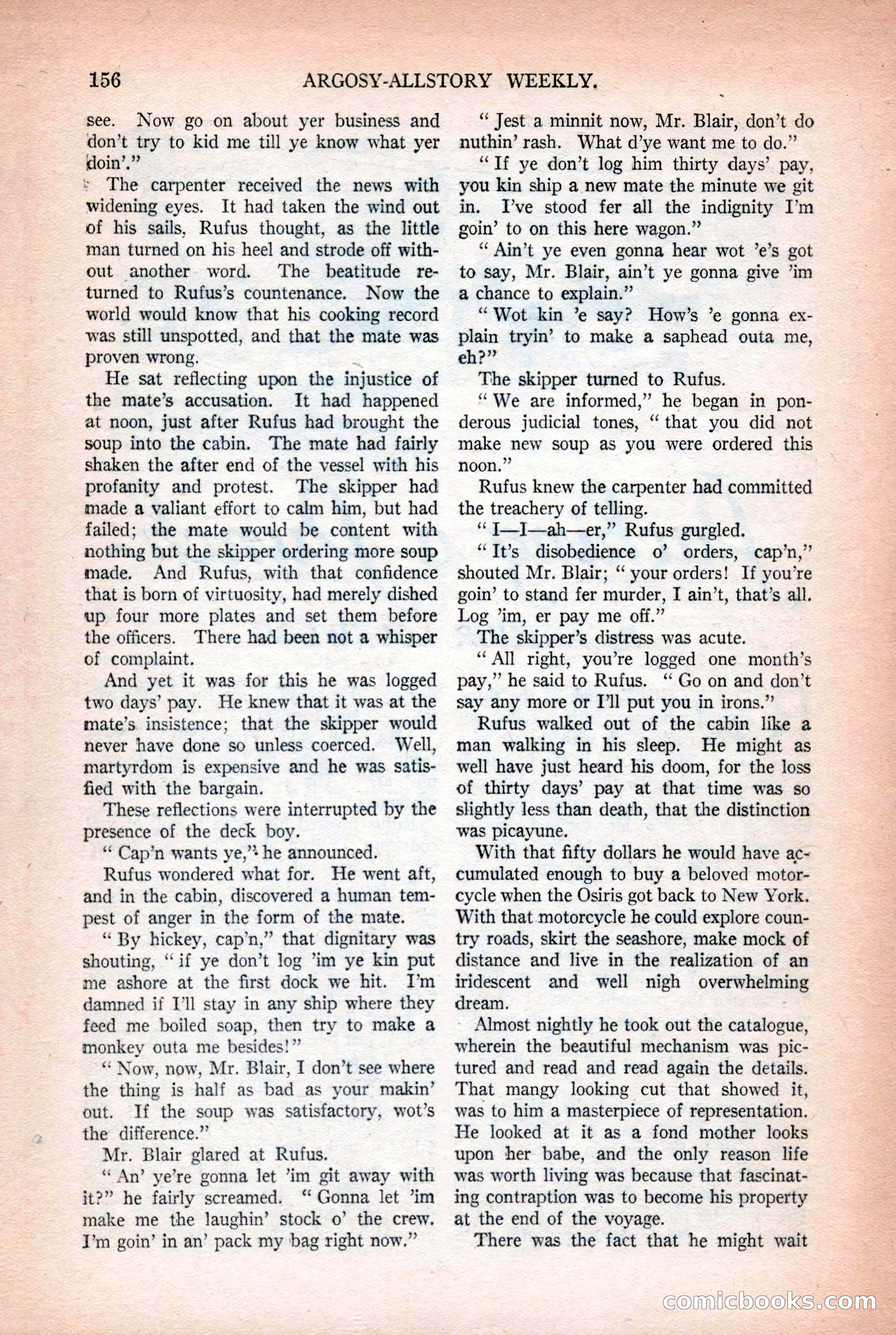 Argosy All-Story Weekly, October 25, 1924 — page 166 of 172