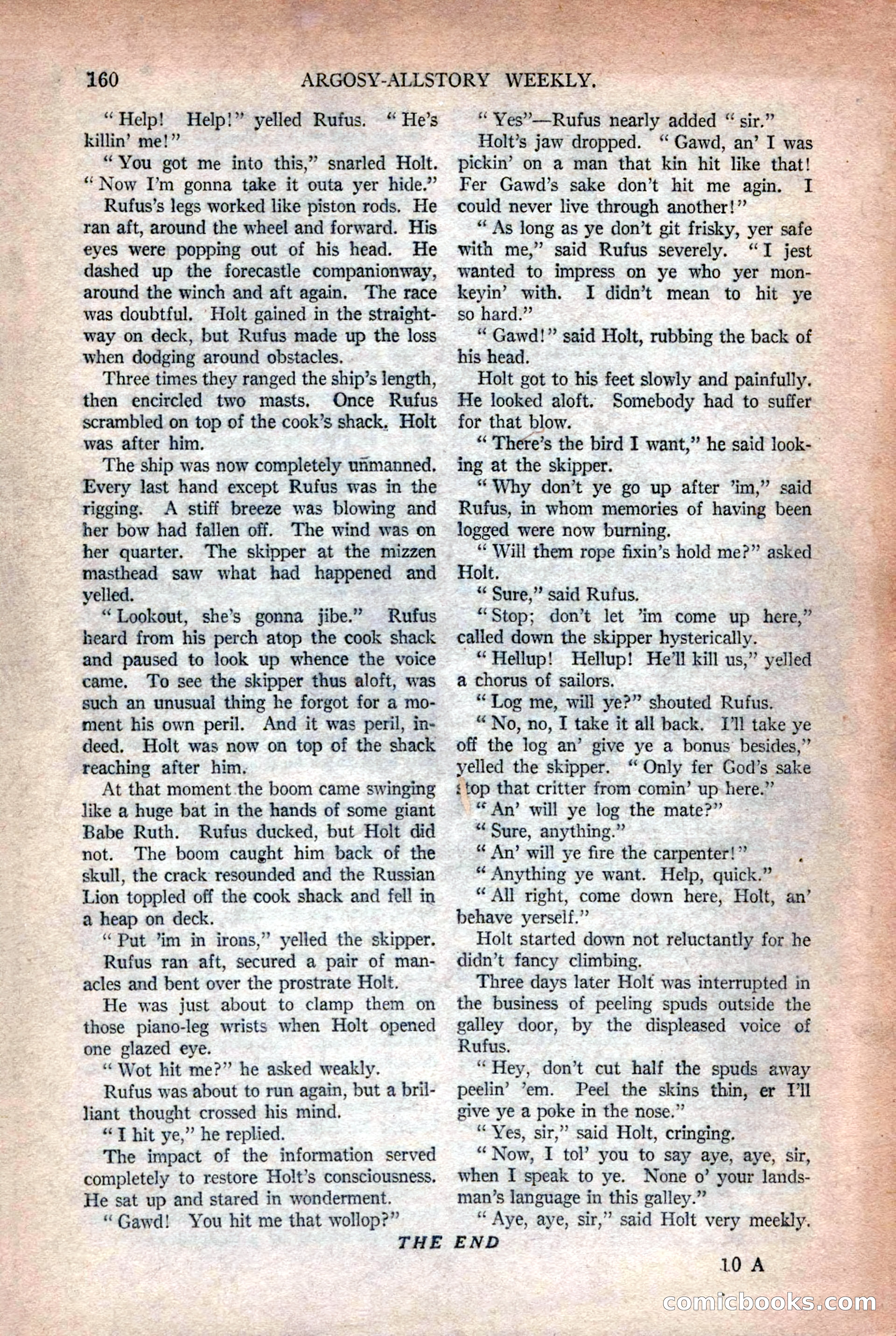 Argosy All-Story Weekly, October 25, 1924 — page 170 of 172