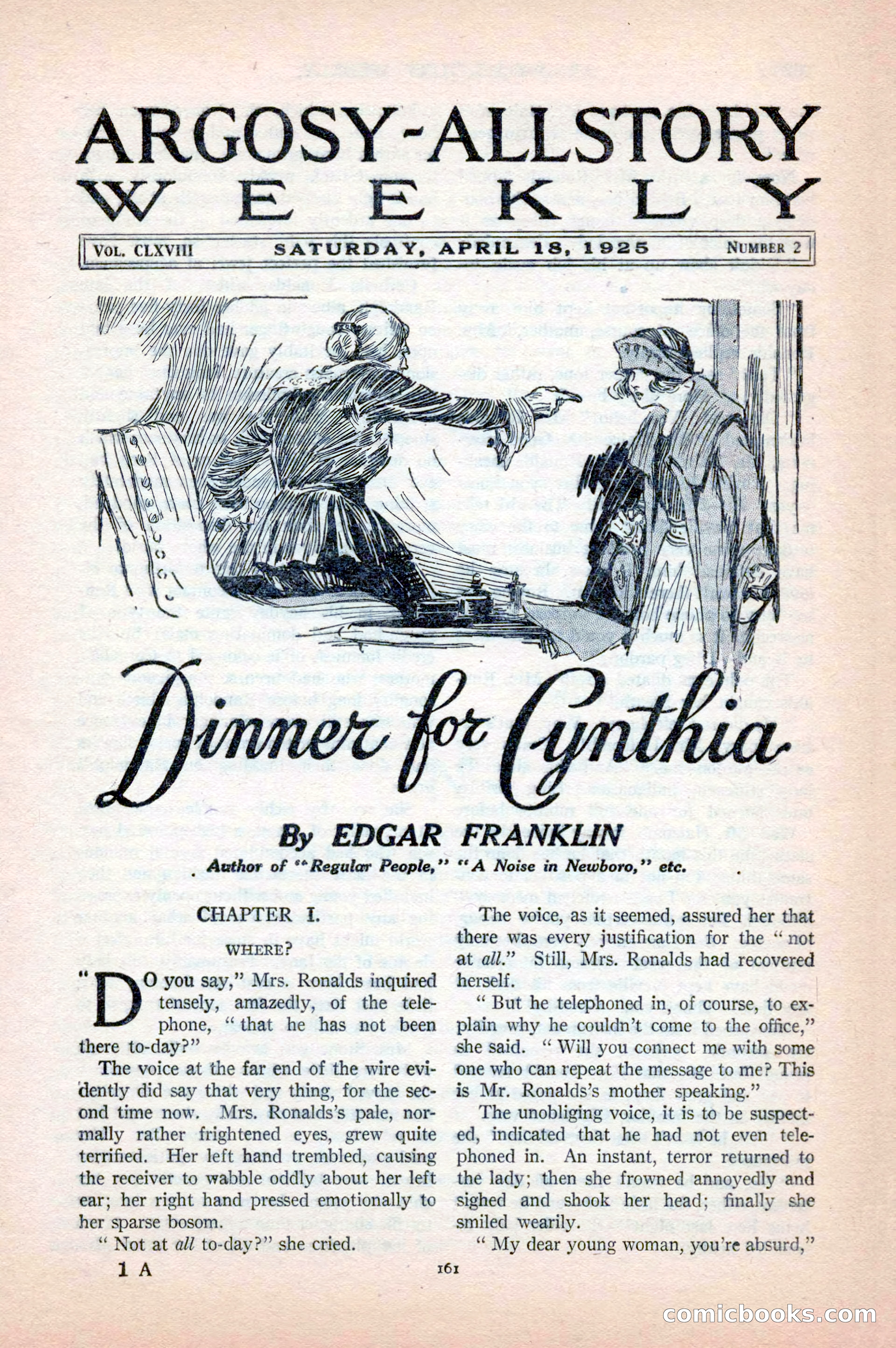 Argosy All-Story Weekly, April 18, 1925 — page 11 of 172