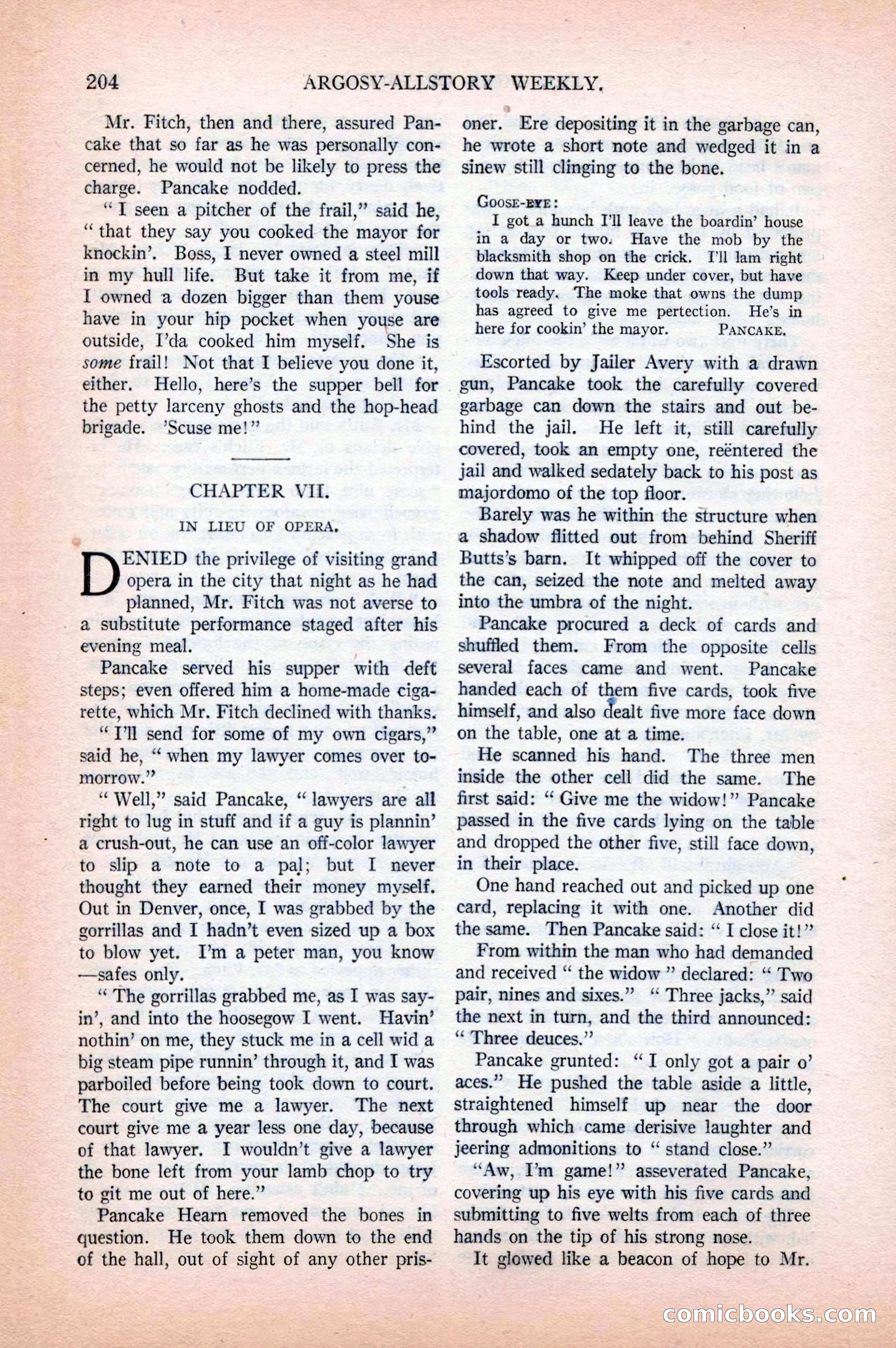 Argosy All-Story Weekly, April 18, 1925 — page 54 of 172