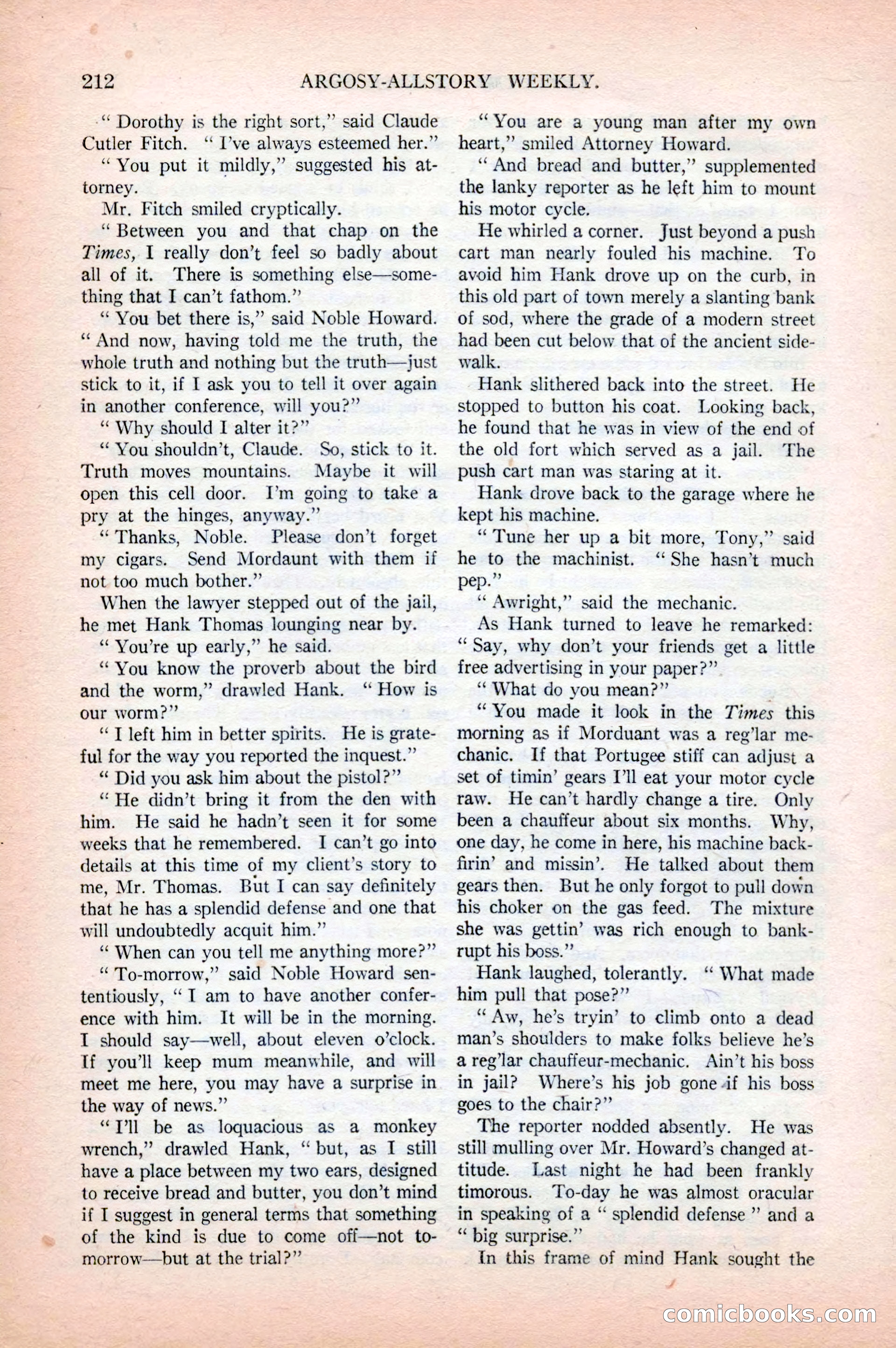 Argosy All-Story Weekly, April 18, 1925 — page 62 of 172