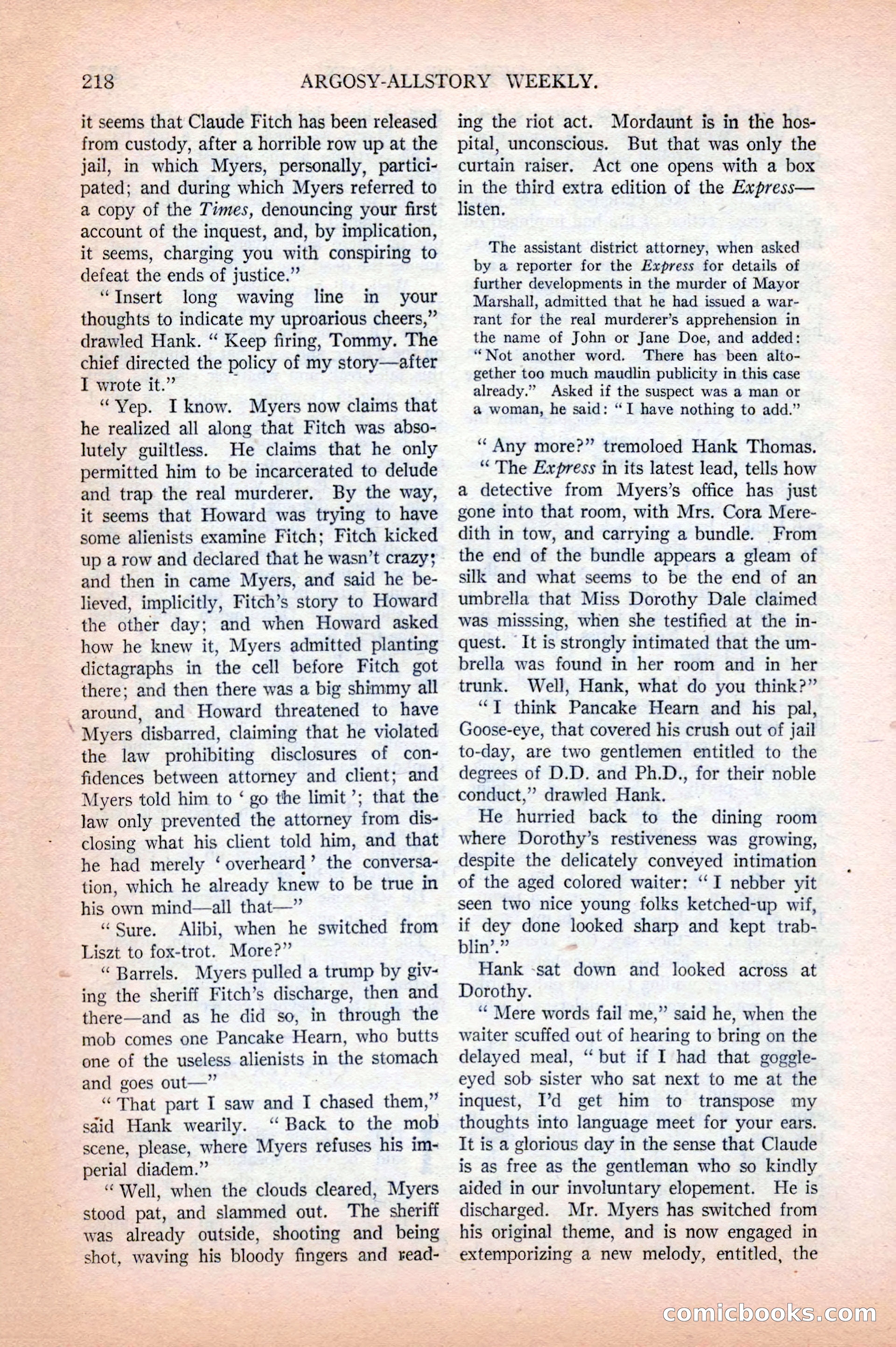 Argosy All-Story Weekly, April 18, 1925 — page 68 of 172