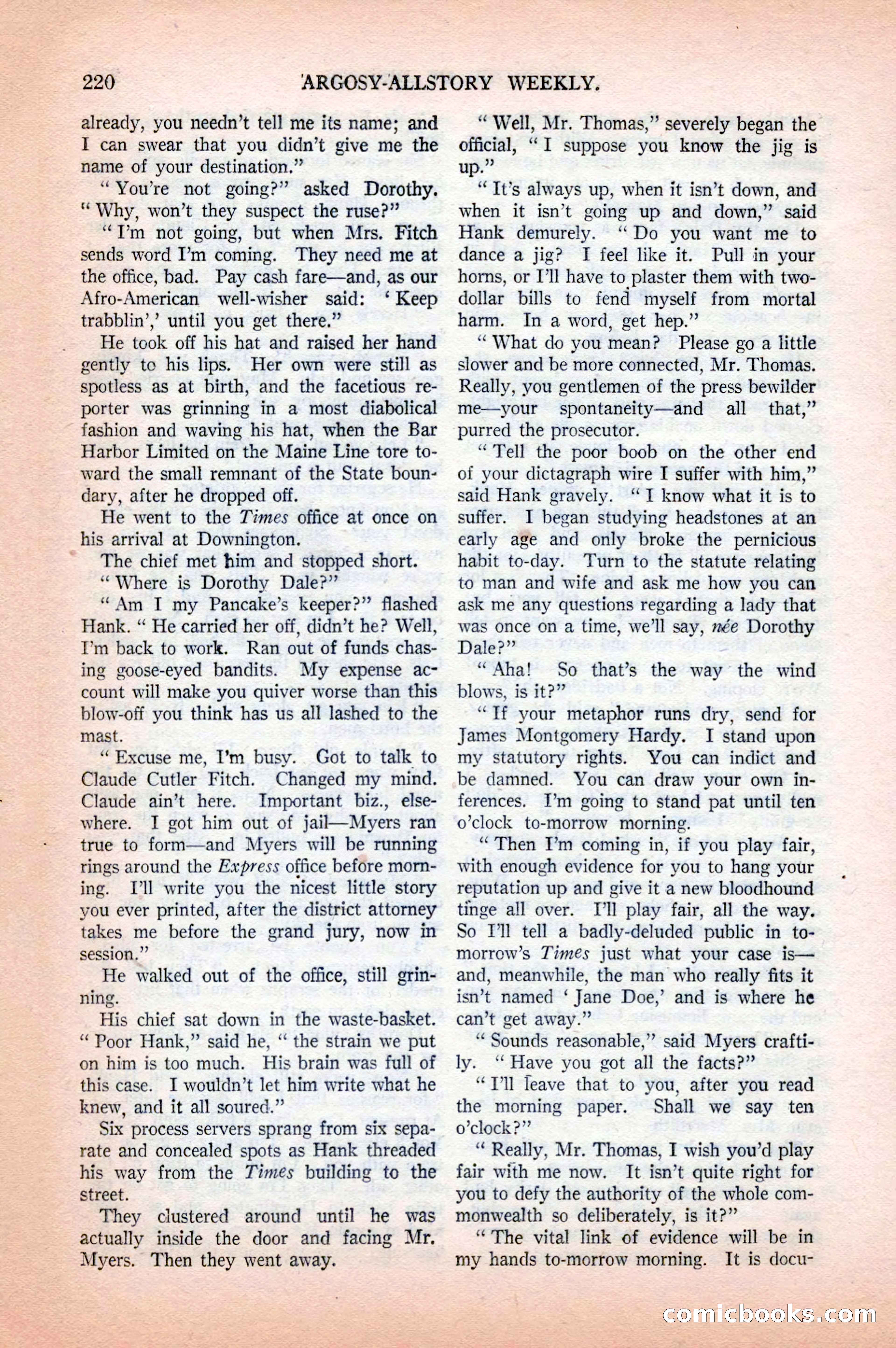 Argosy All-Story Weekly, April 18, 1925 — page 70 of 172