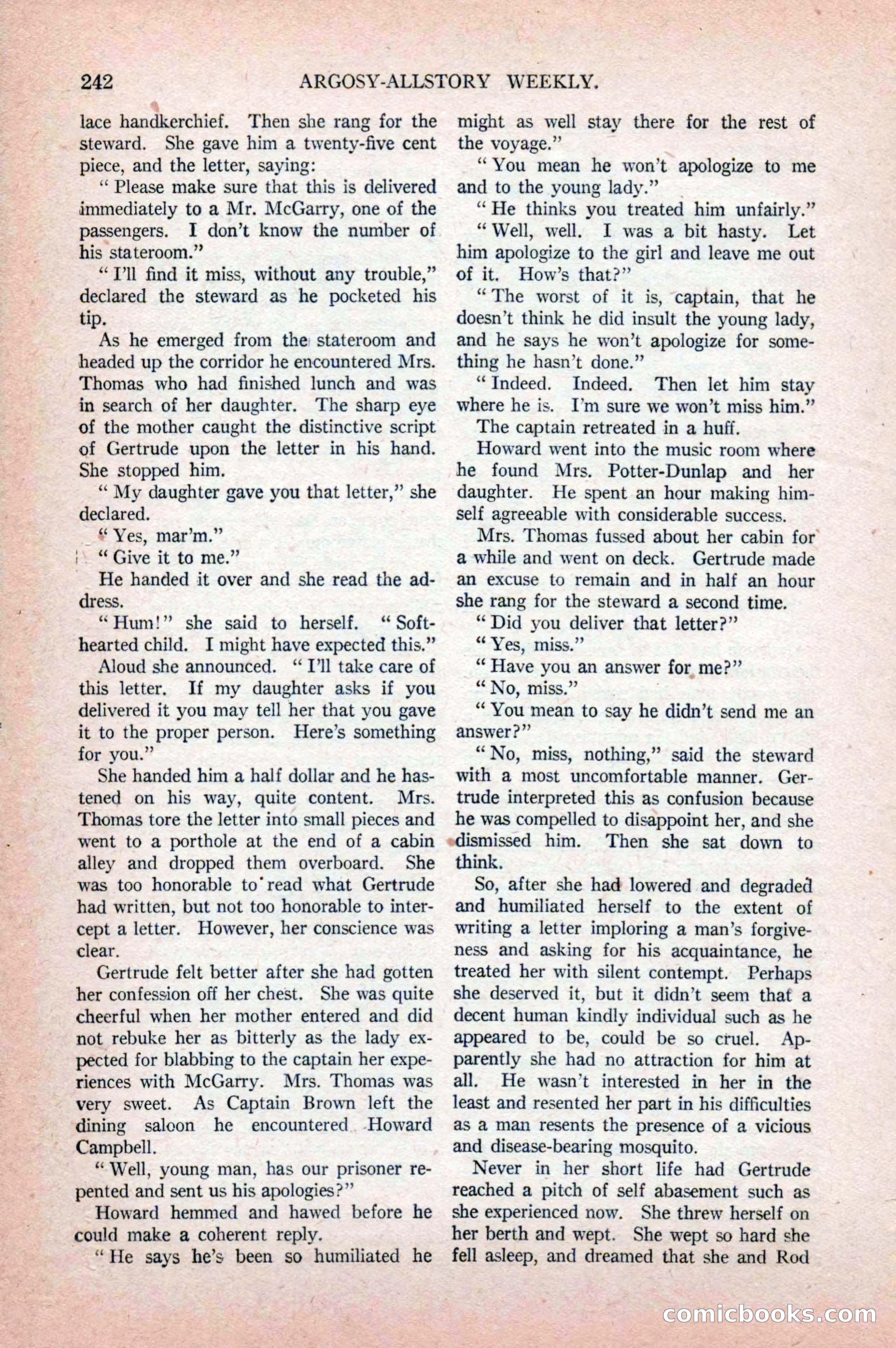 Argosy All-Story Weekly, April 18, 1925 — page 92 of 172
