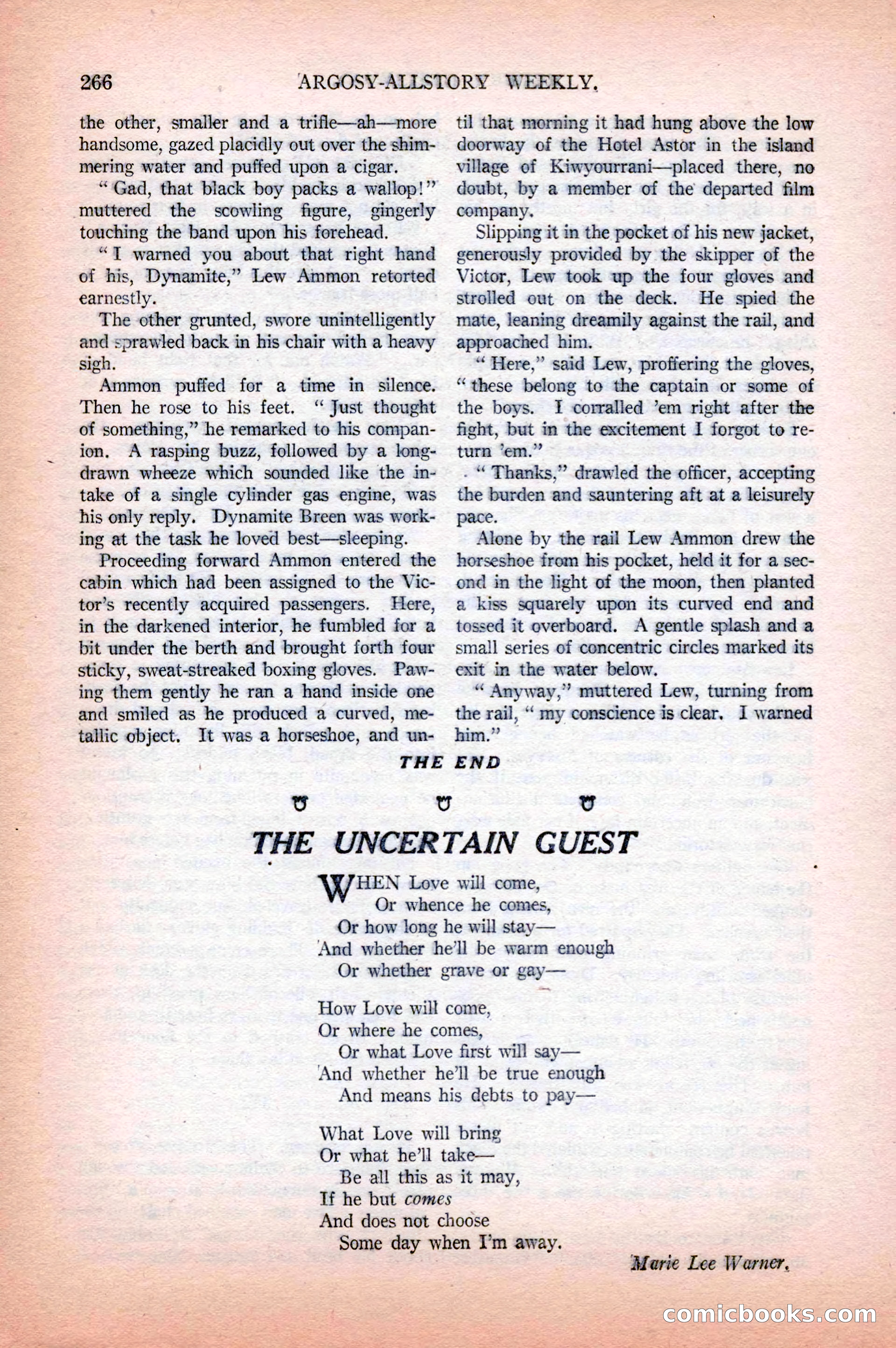 Argosy All-Story Weekly, April 18, 1925 — page 116 of 172