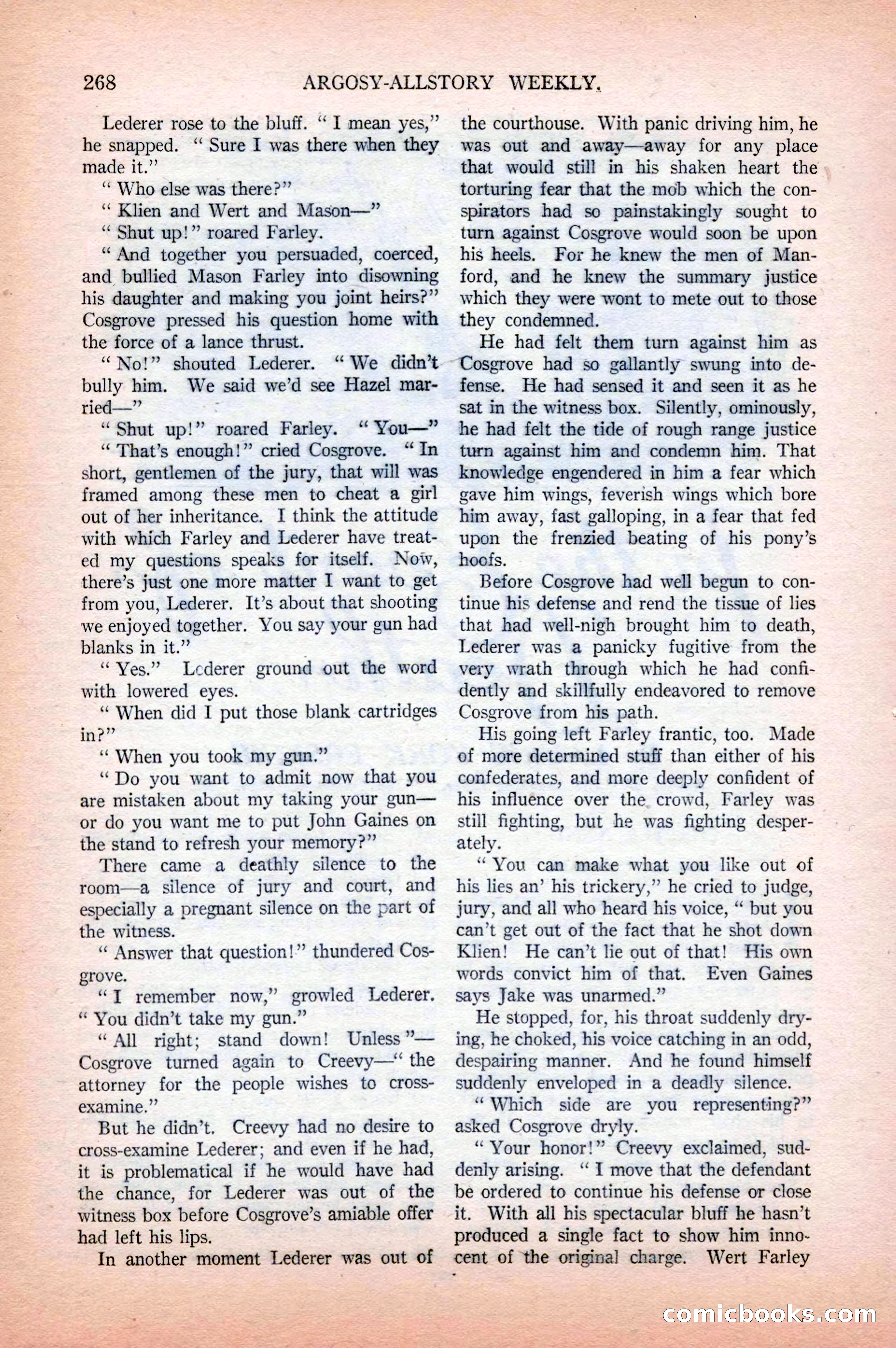 Argosy All-Story Weekly, April 18, 1925 — page 118 of 172