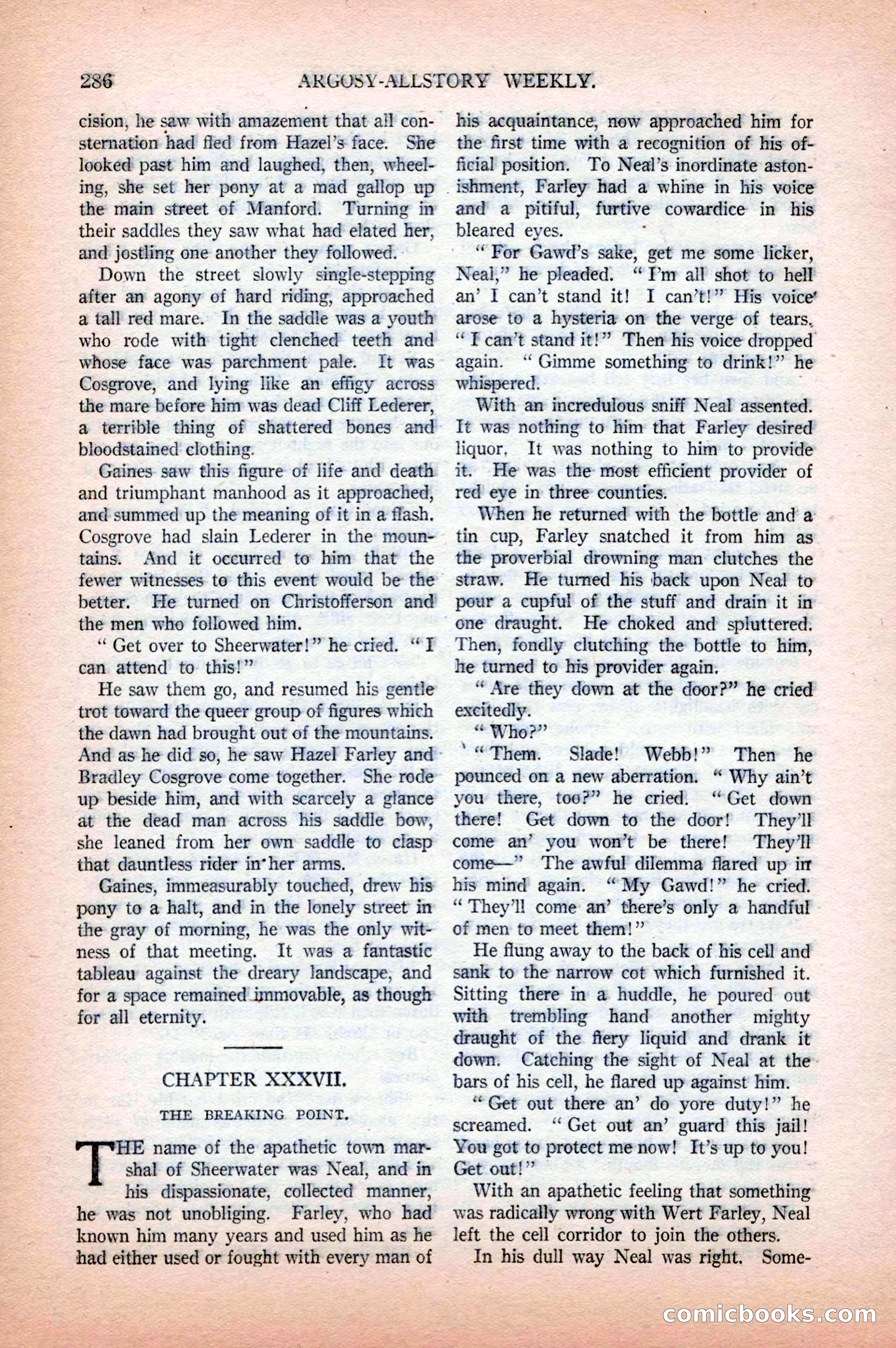 Argosy All-Story Weekly, April 18, 1925 — page 136 of 172