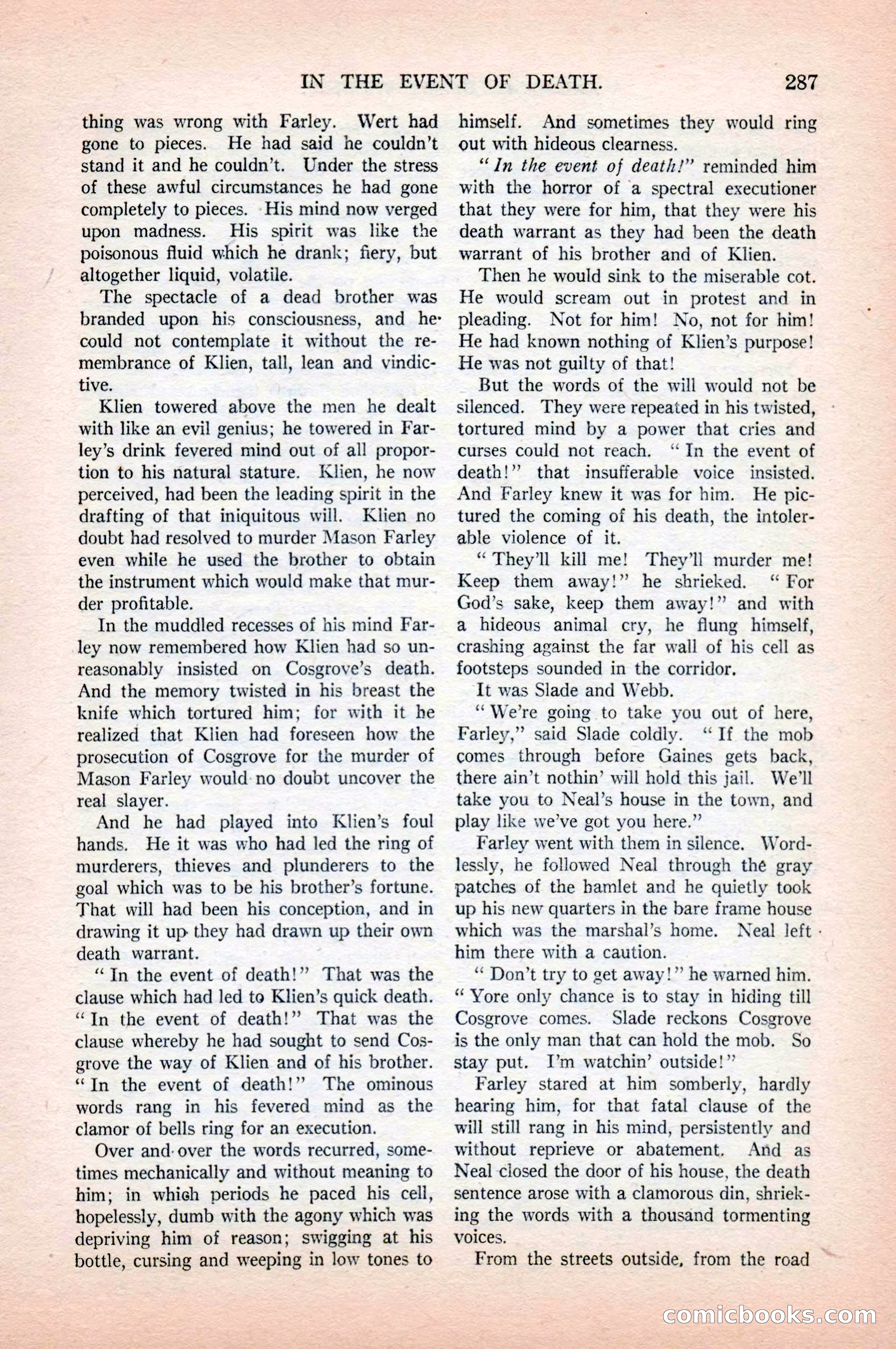 Argosy All-Story Weekly, April 18, 1925 — page 137 of 172