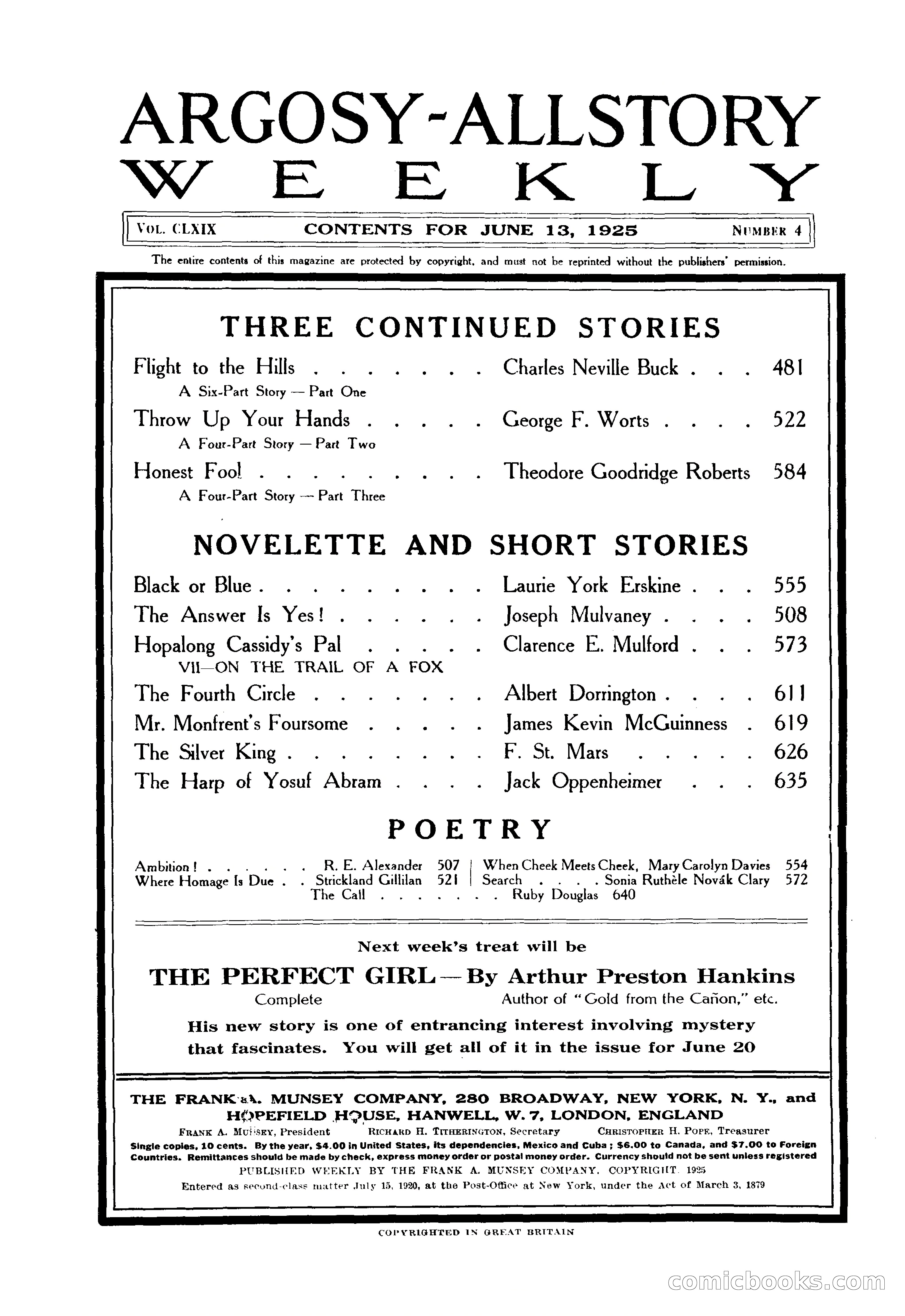 Argosy All-Story Weekly, June 13, 1925 — page 2 of 170