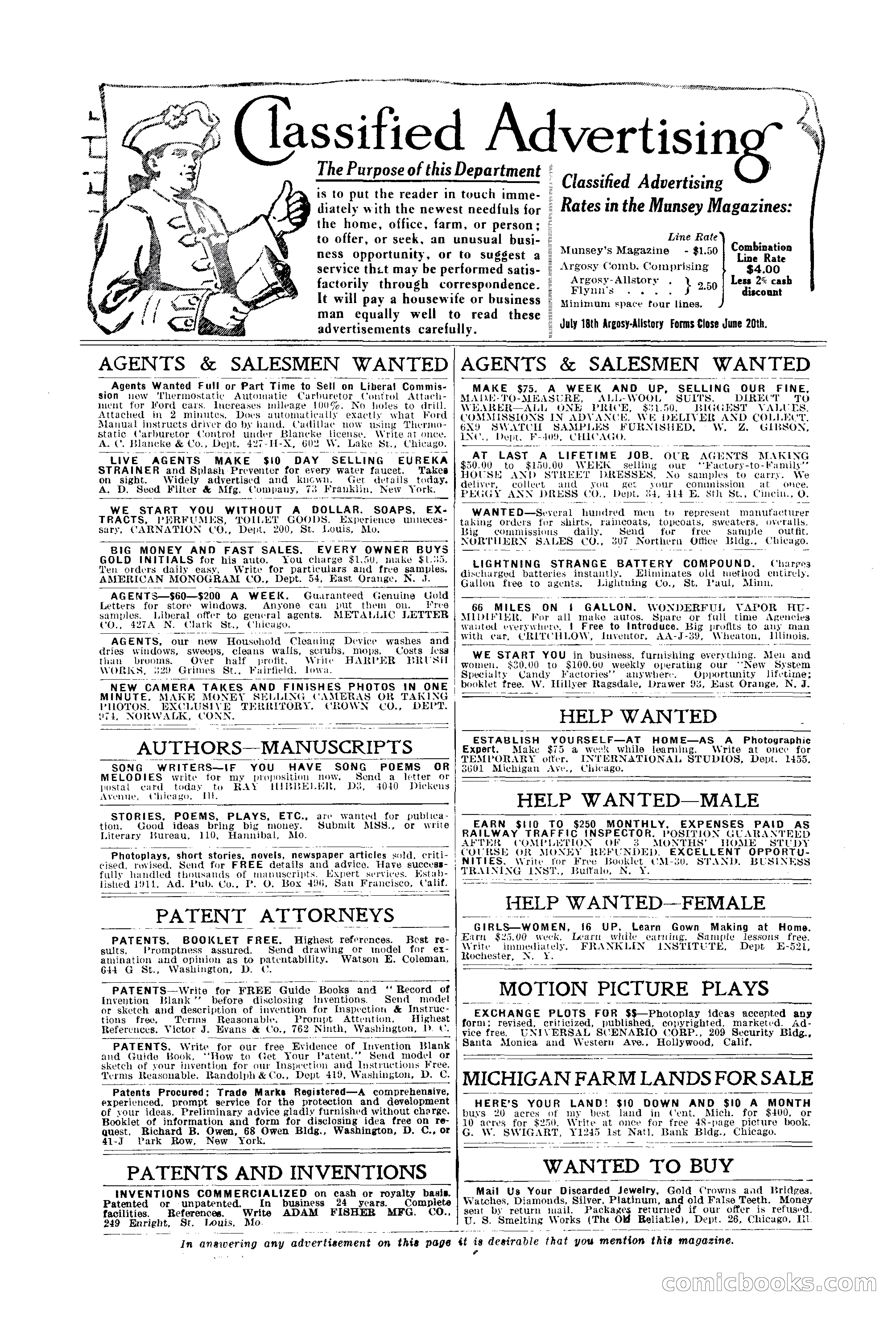 Argosy All-Story Weekly, June 13, 1925 — page 4 of 170