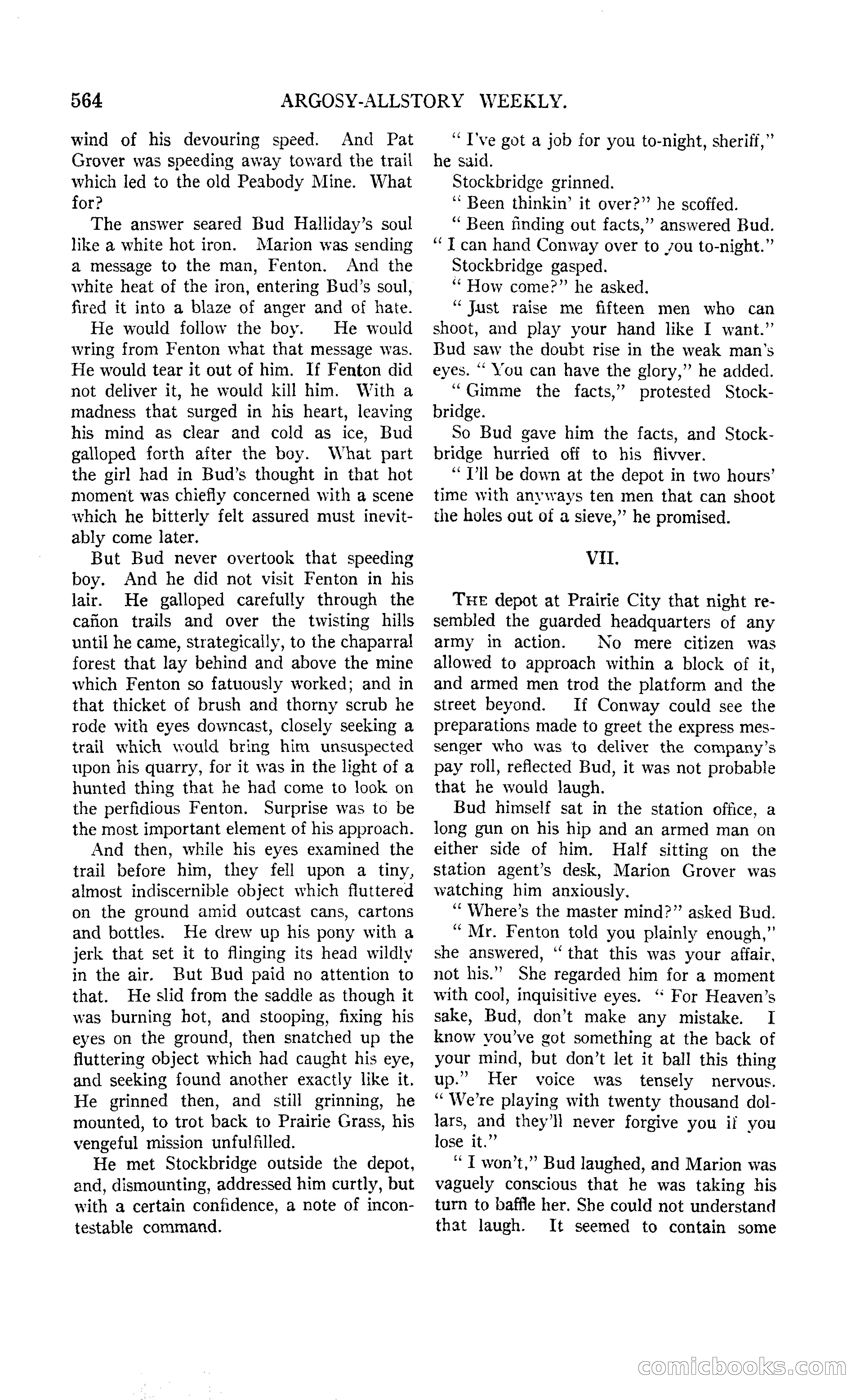 Argosy All-Story Weekly, June 13, 1925 — page 92 of 170