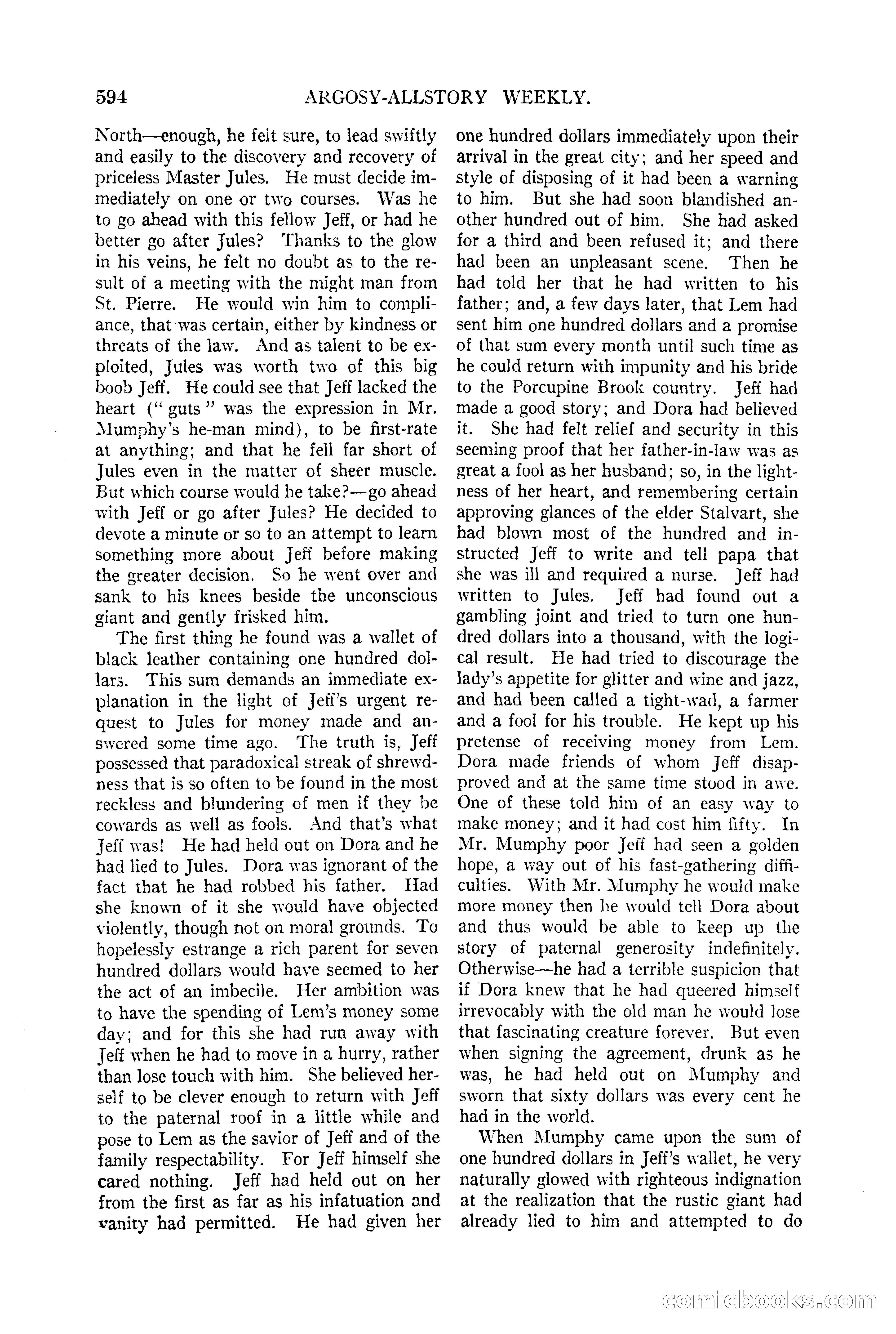 Argosy All-Story Weekly, June 13, 1925 — page 122 of 170