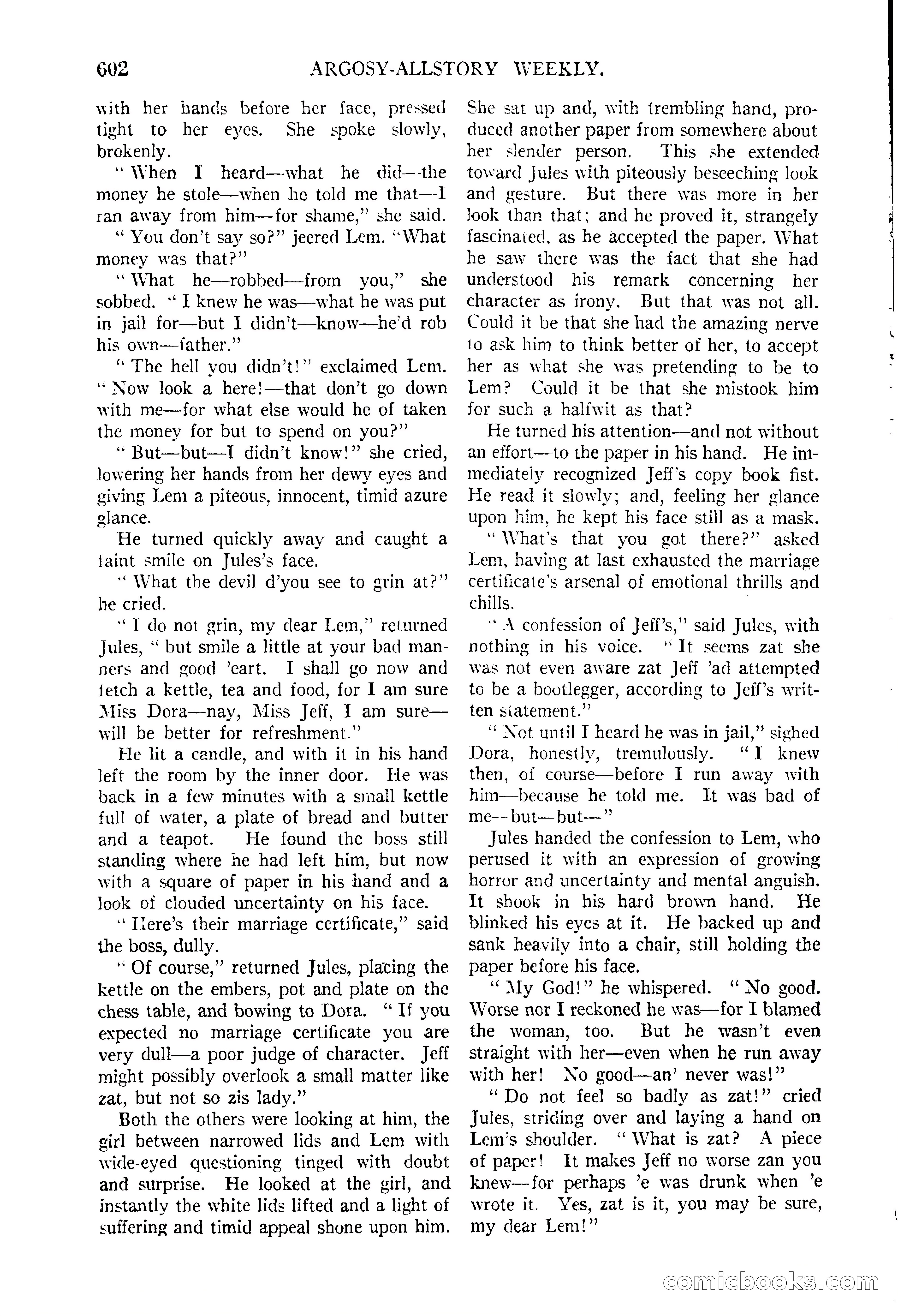 Argosy All-Story Weekly, June 13, 1925 — page 130 of 170