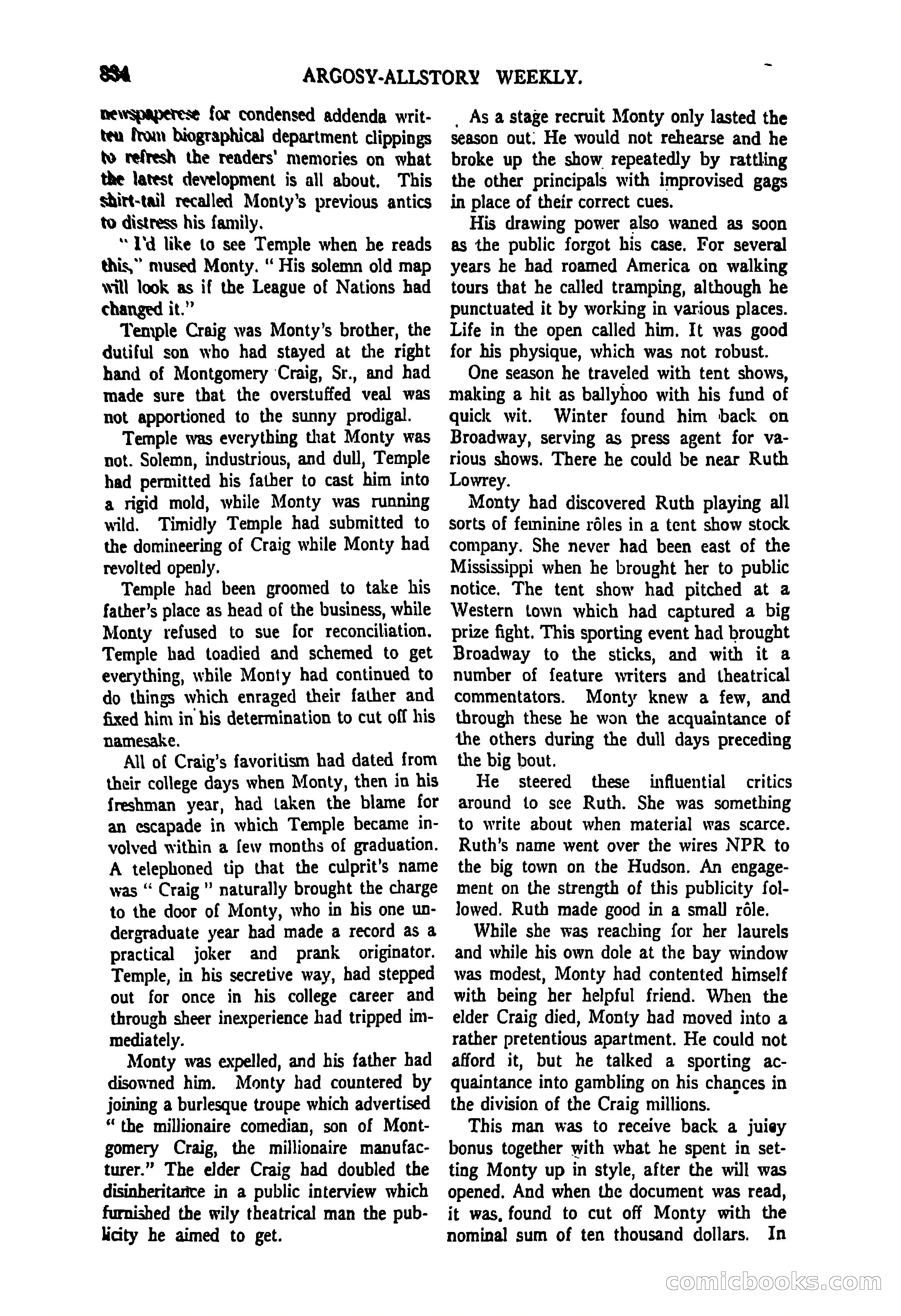 Argosy All-Story Weekly, June 27, 1925 — page 42 of 168