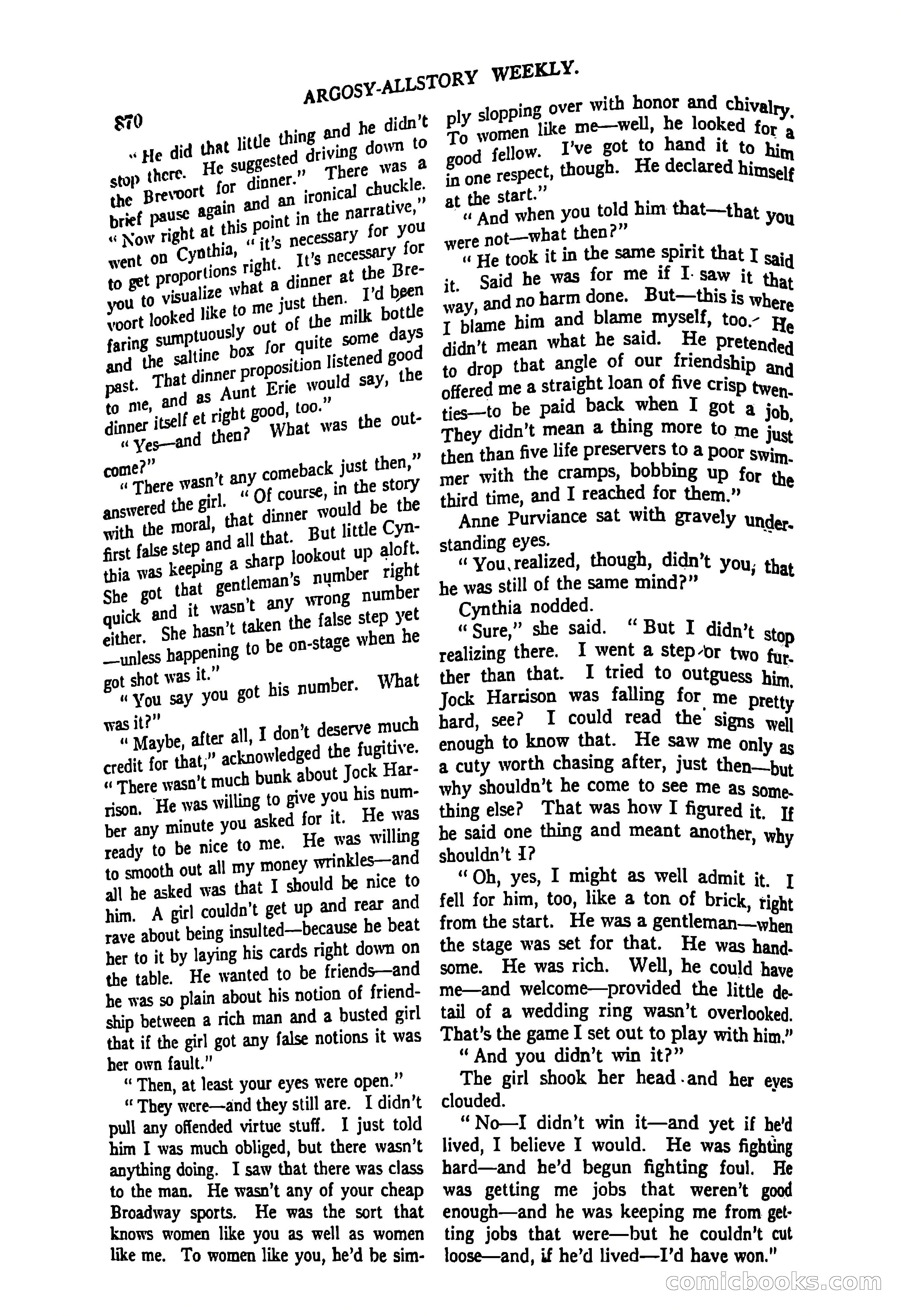Argosy All-Story Weekly, June 27, 1925 — page 78 of 168
