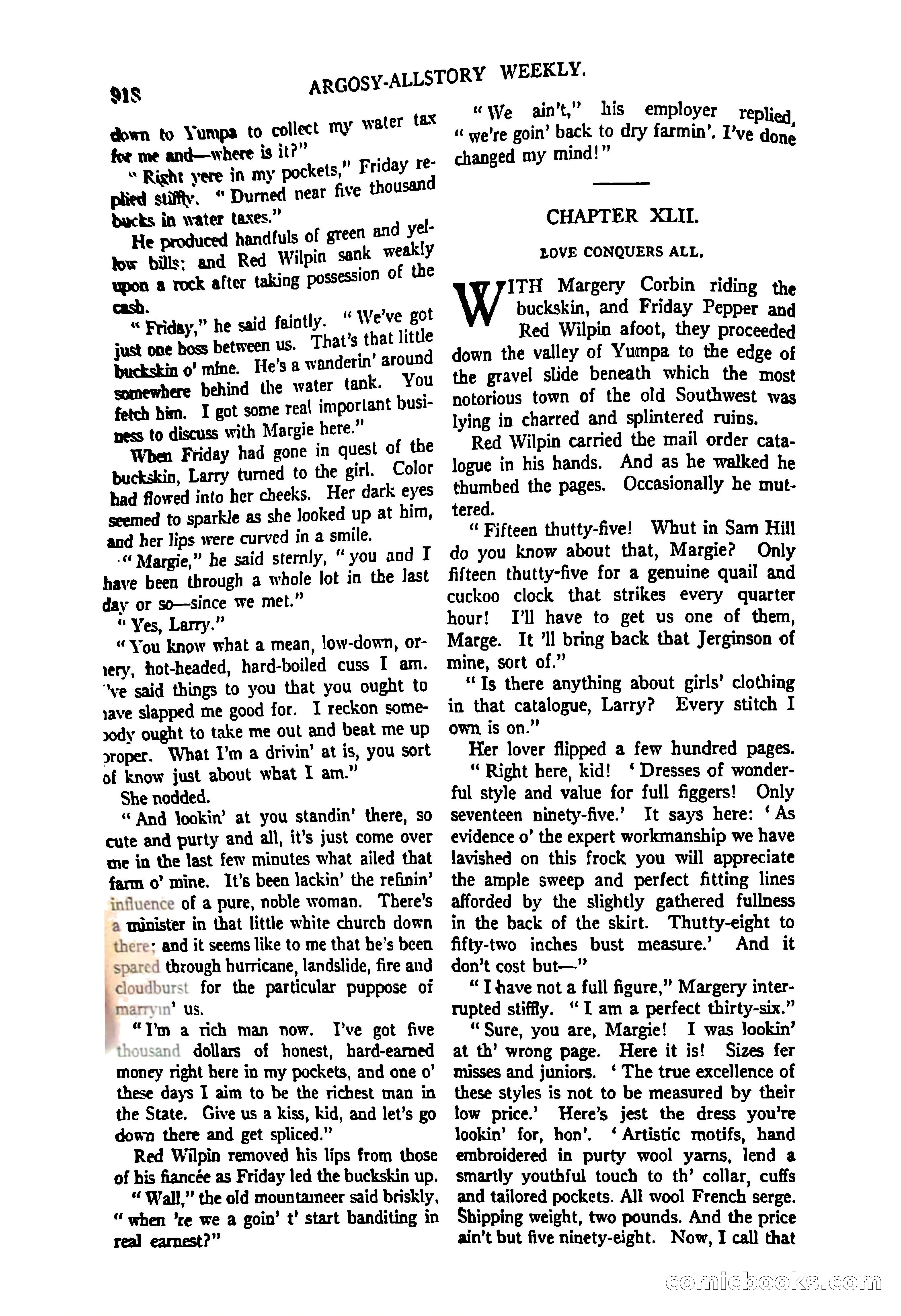 Argosy All-Story Weekly, June 27, 1925 — page 122 of 168