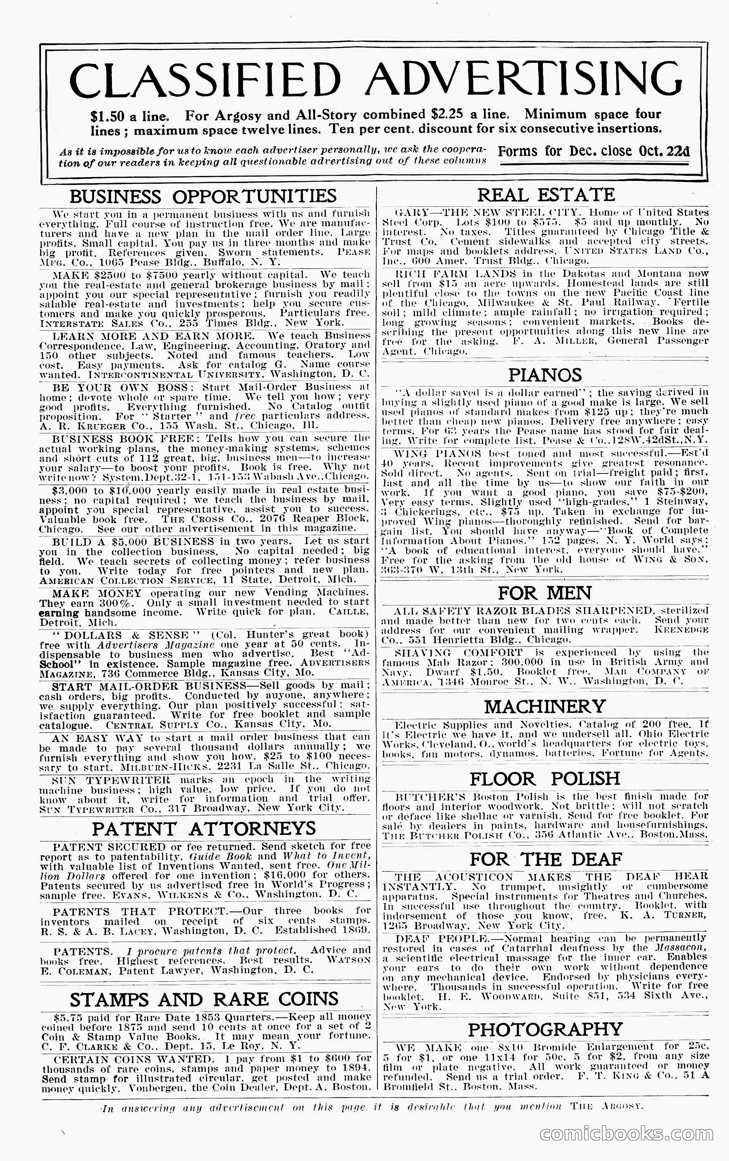 The Argosy, November 1908 — page 6 of 245