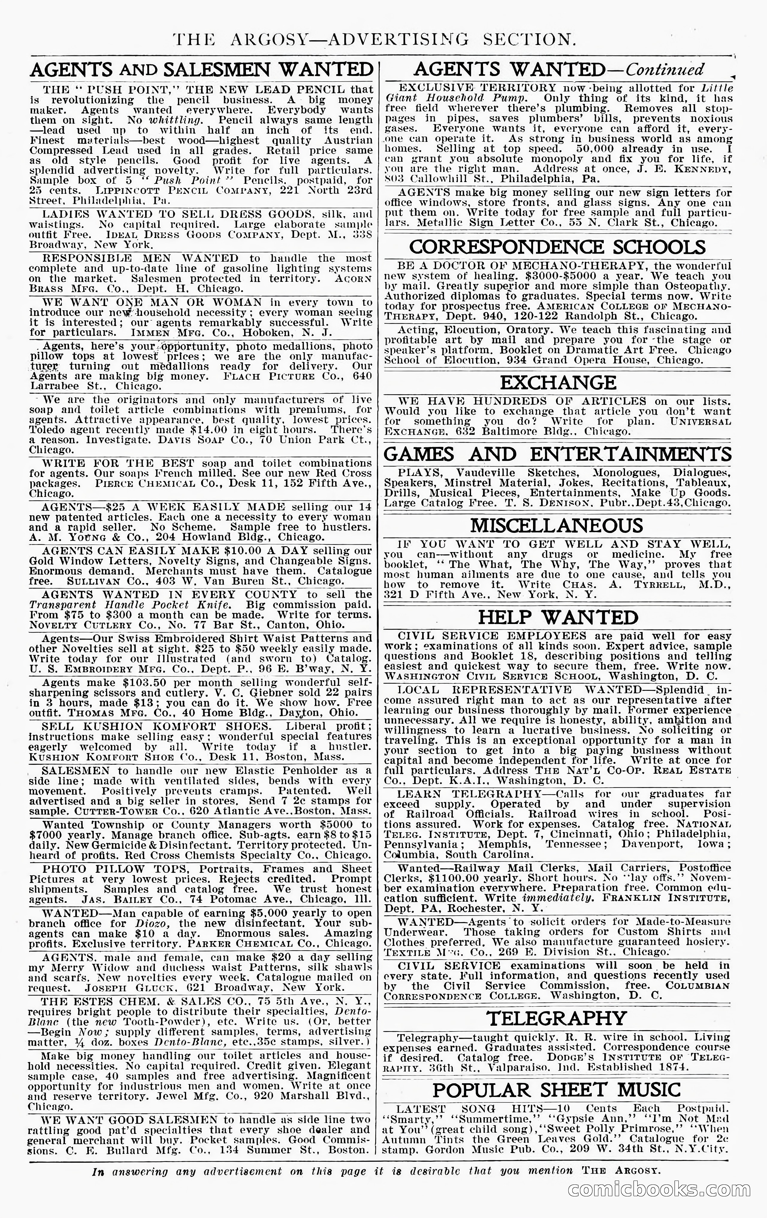 The Argosy, November 1908 — page 7 of 245