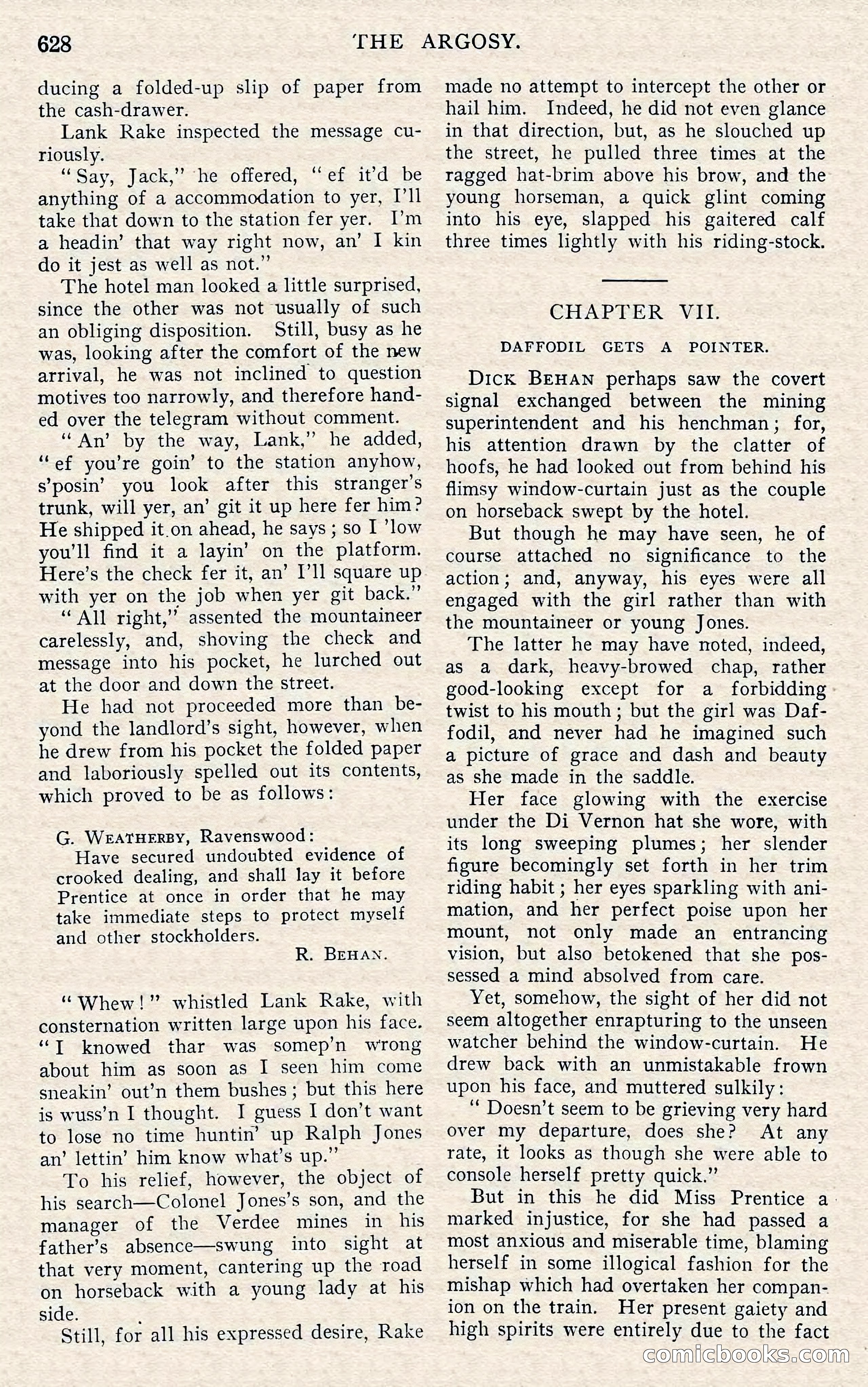 The Argosy, November 1908 — page 62 of 245