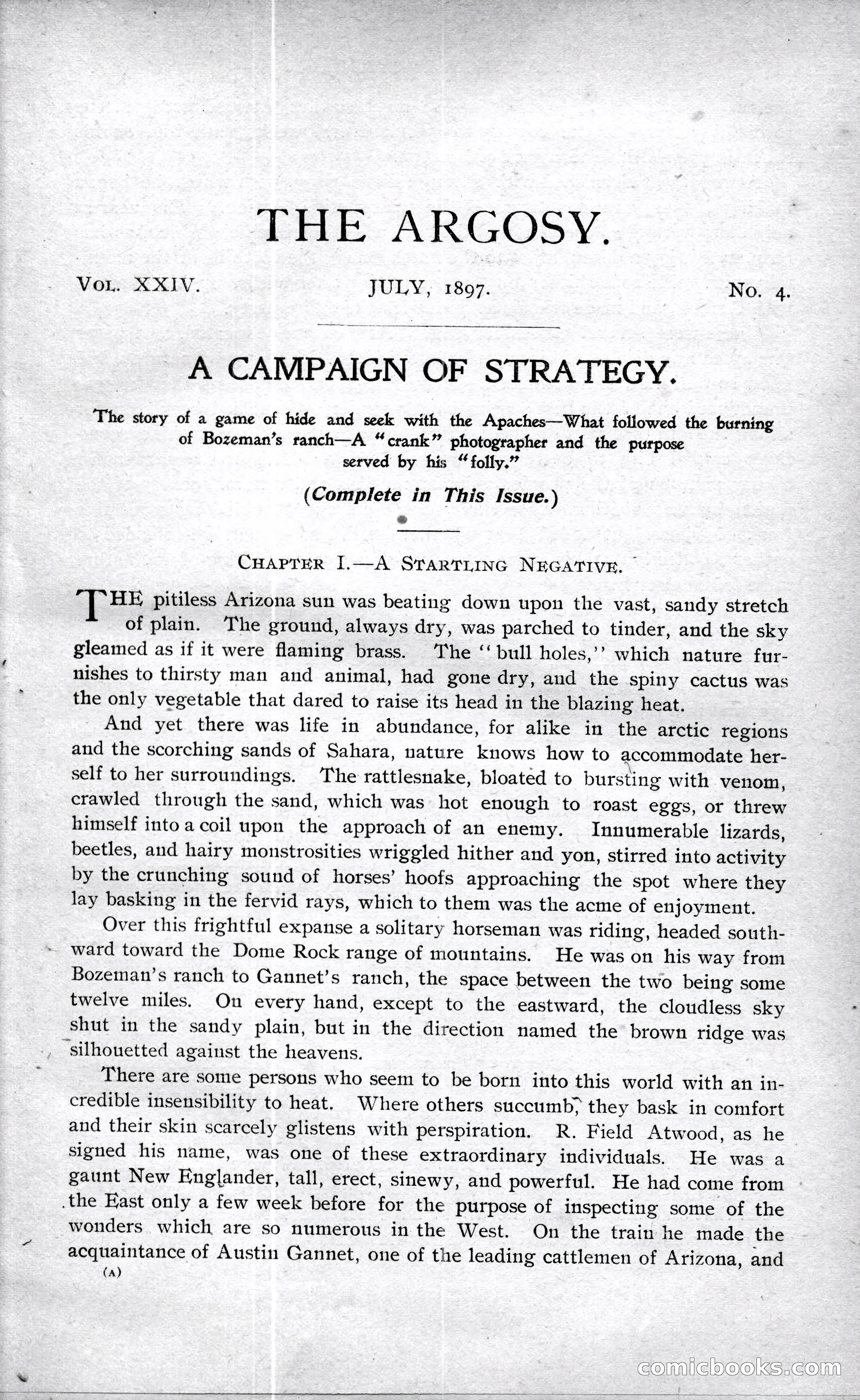 Argosy, Volume XXIII — Index Page, 1897 — page 7 of 198