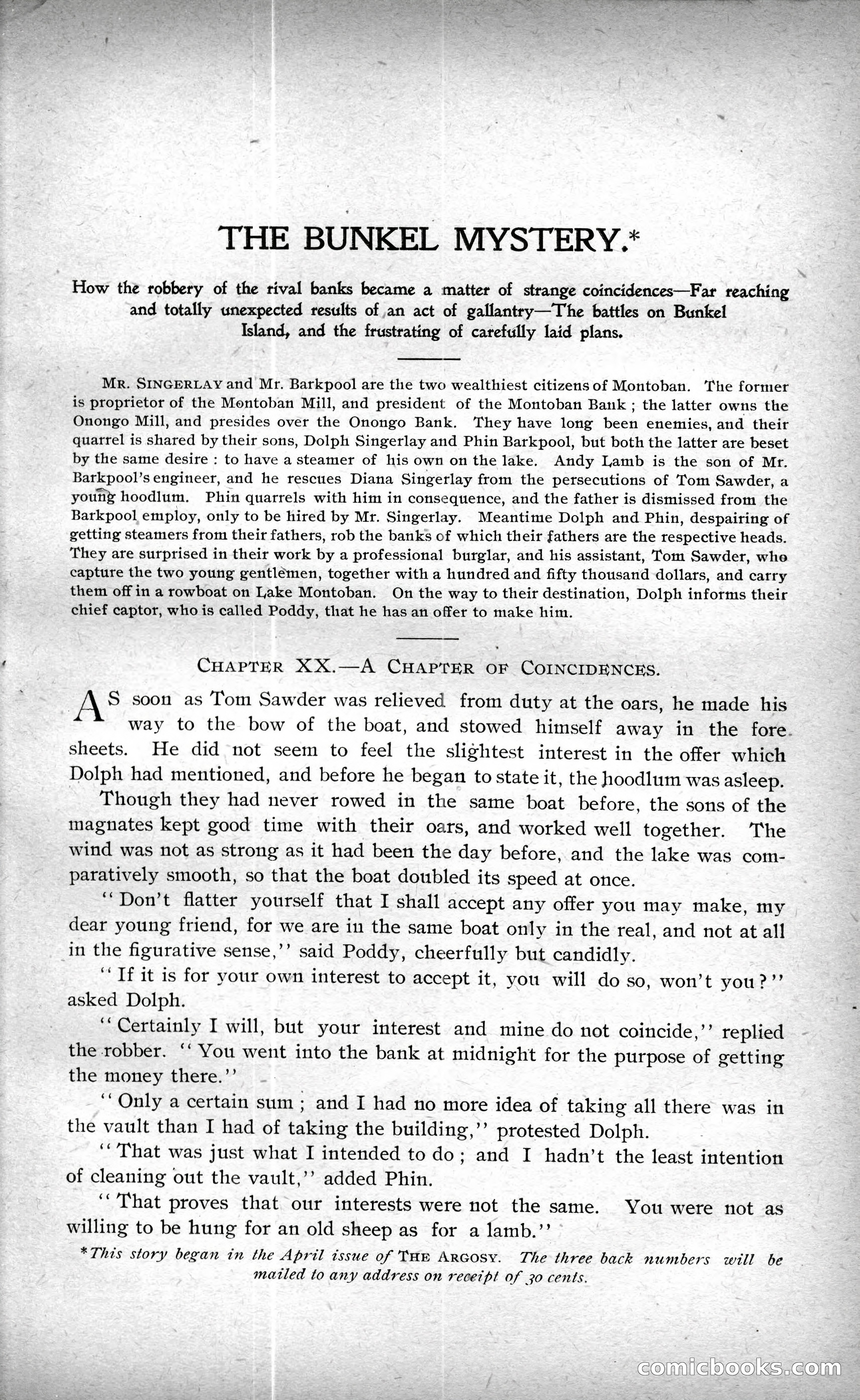 Argosy, Volume XXIII — Index Page, 1897 — page 147 of 198