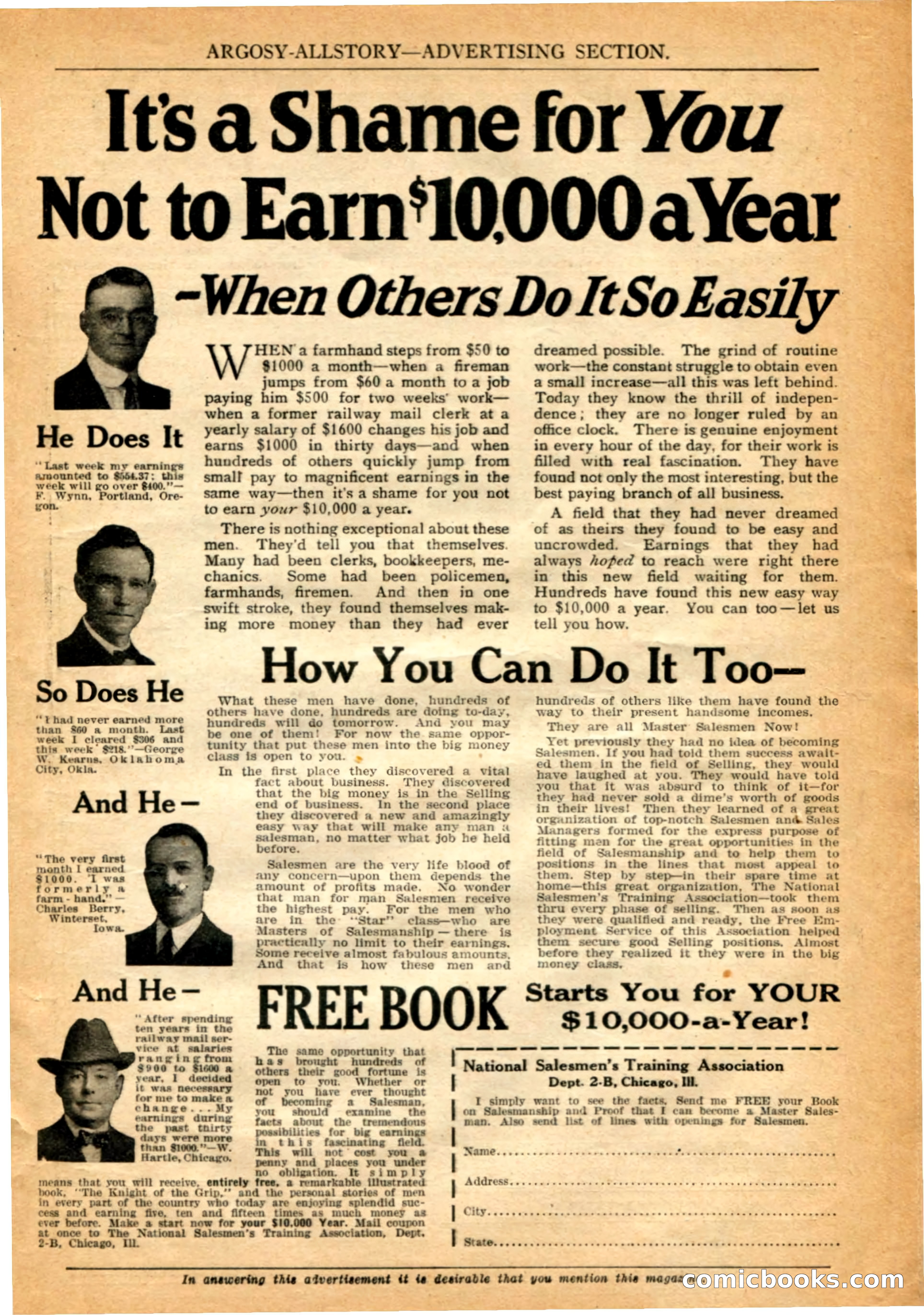 Argosy All-Story Weekly, 4 February 1922 — page 5 of 180