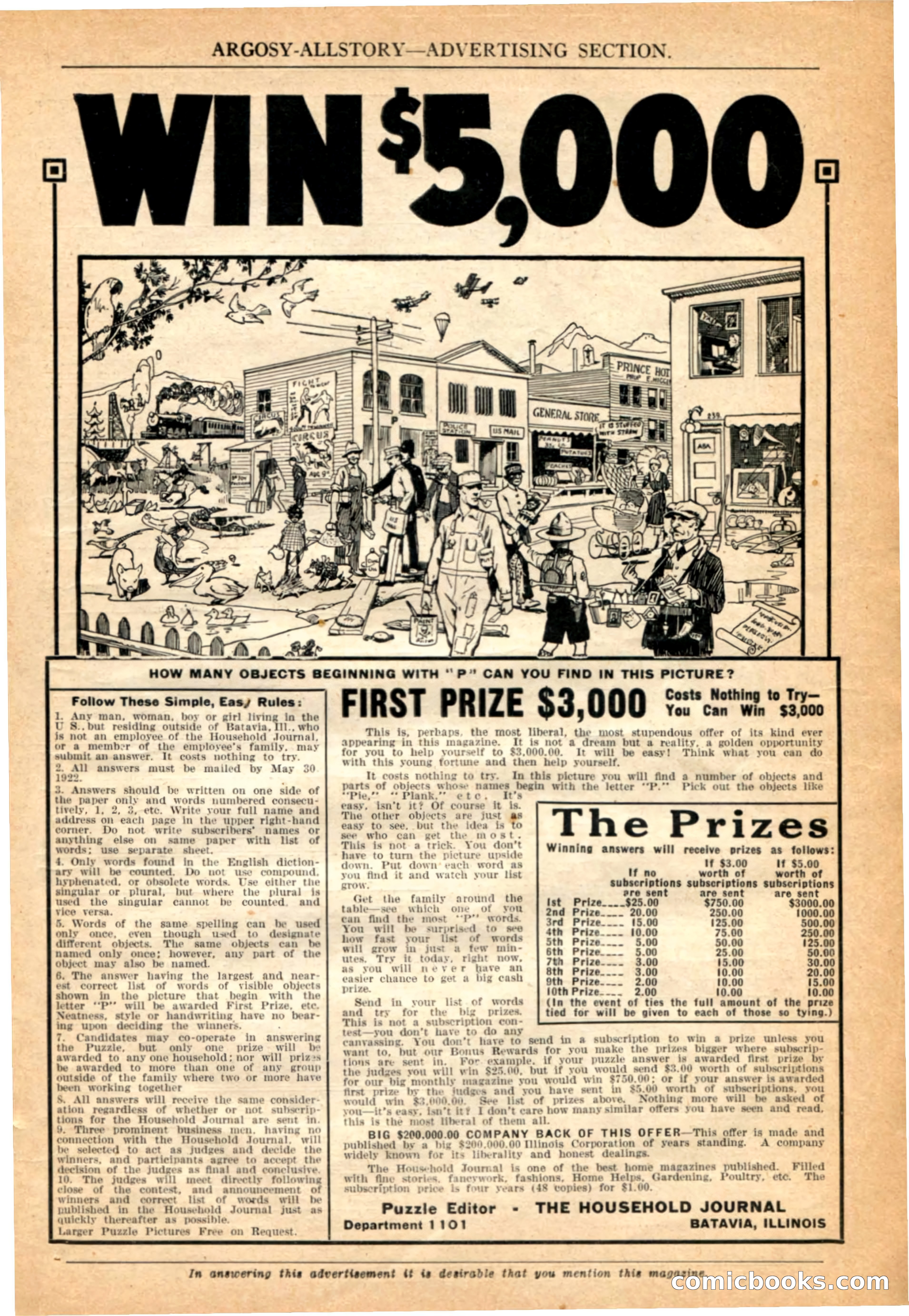 Argosy All-Story Weekly, 4 February 1922 — page 7 of 180