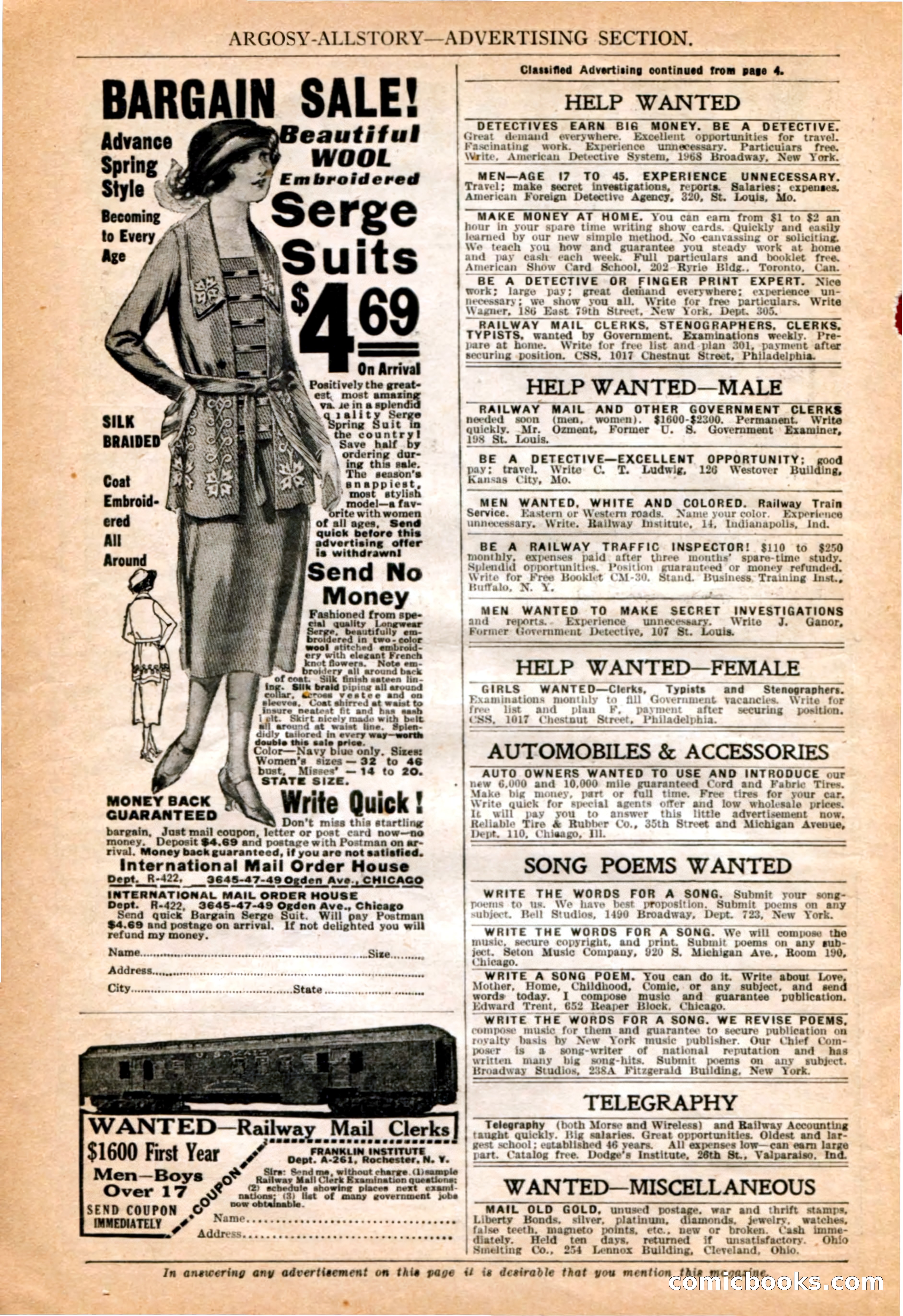 Argosy All-Story Weekly, 4 February 1922 — page 8 of 180