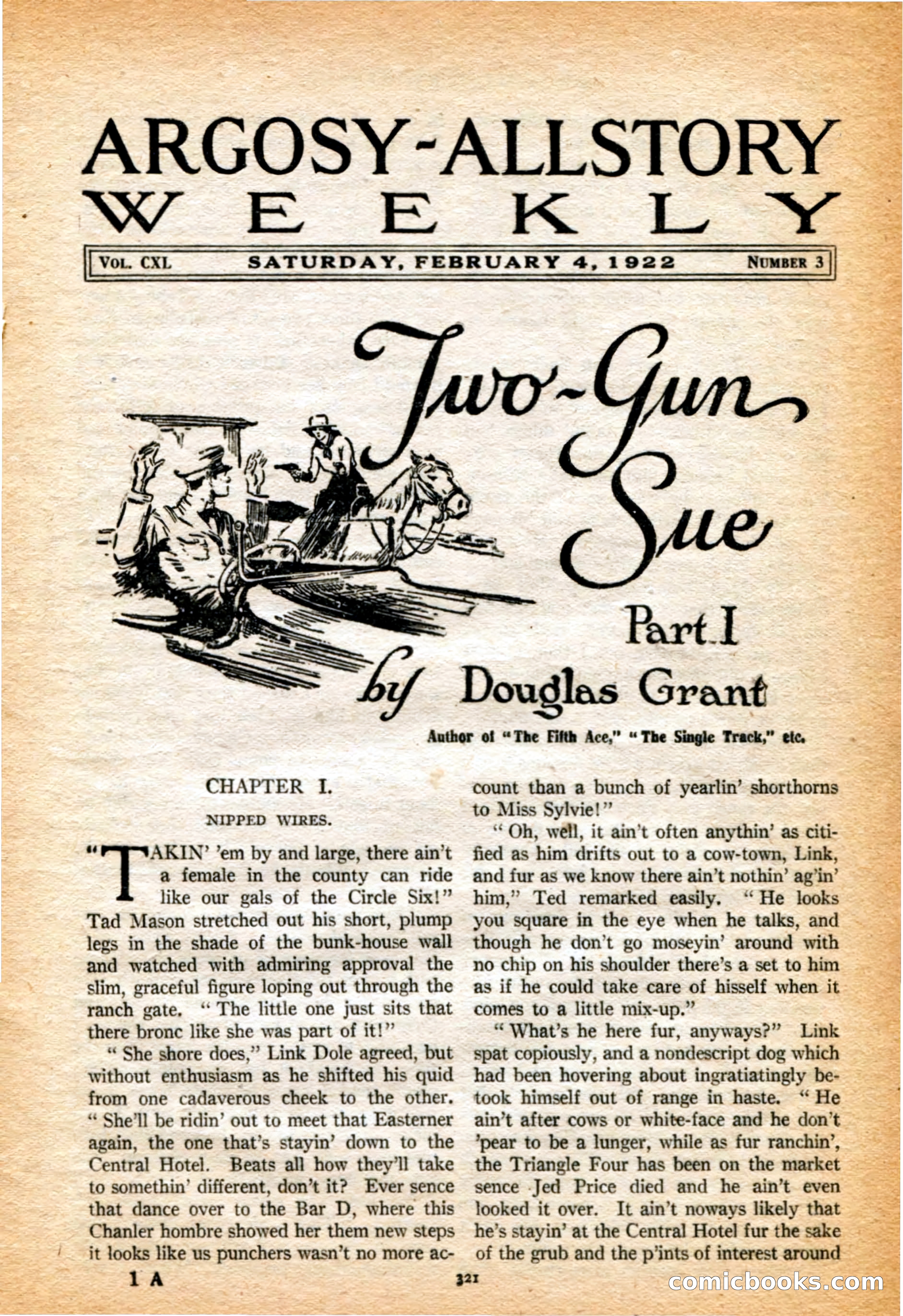 Argosy All-Story Weekly, 4 February 1922 — page 11 of 180
