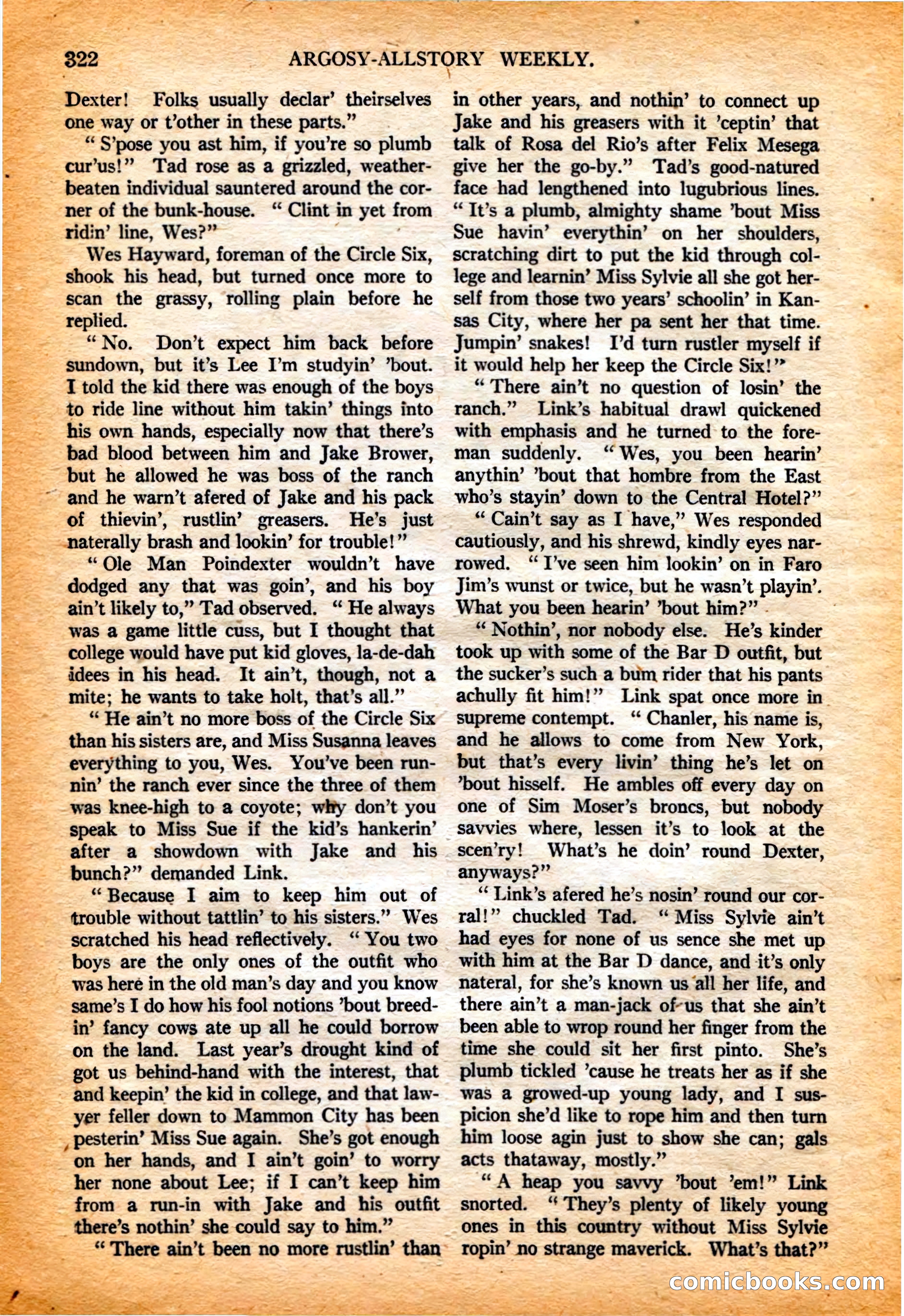 Argosy All-Story Weekly, 4 February 1922 — page 12 of 180