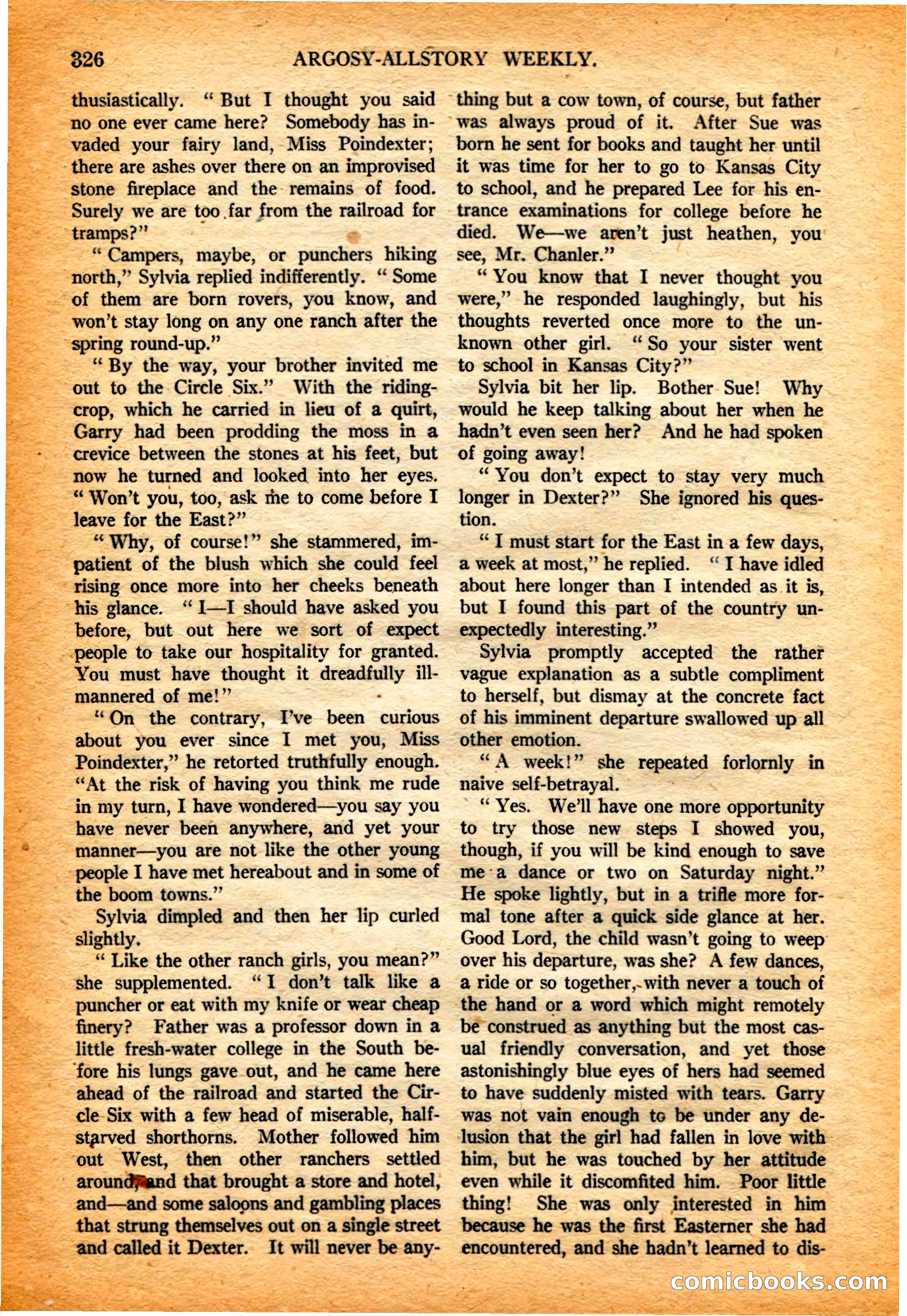 Argosy All-Story Weekly, 4 February 1922 — page 16 of 180