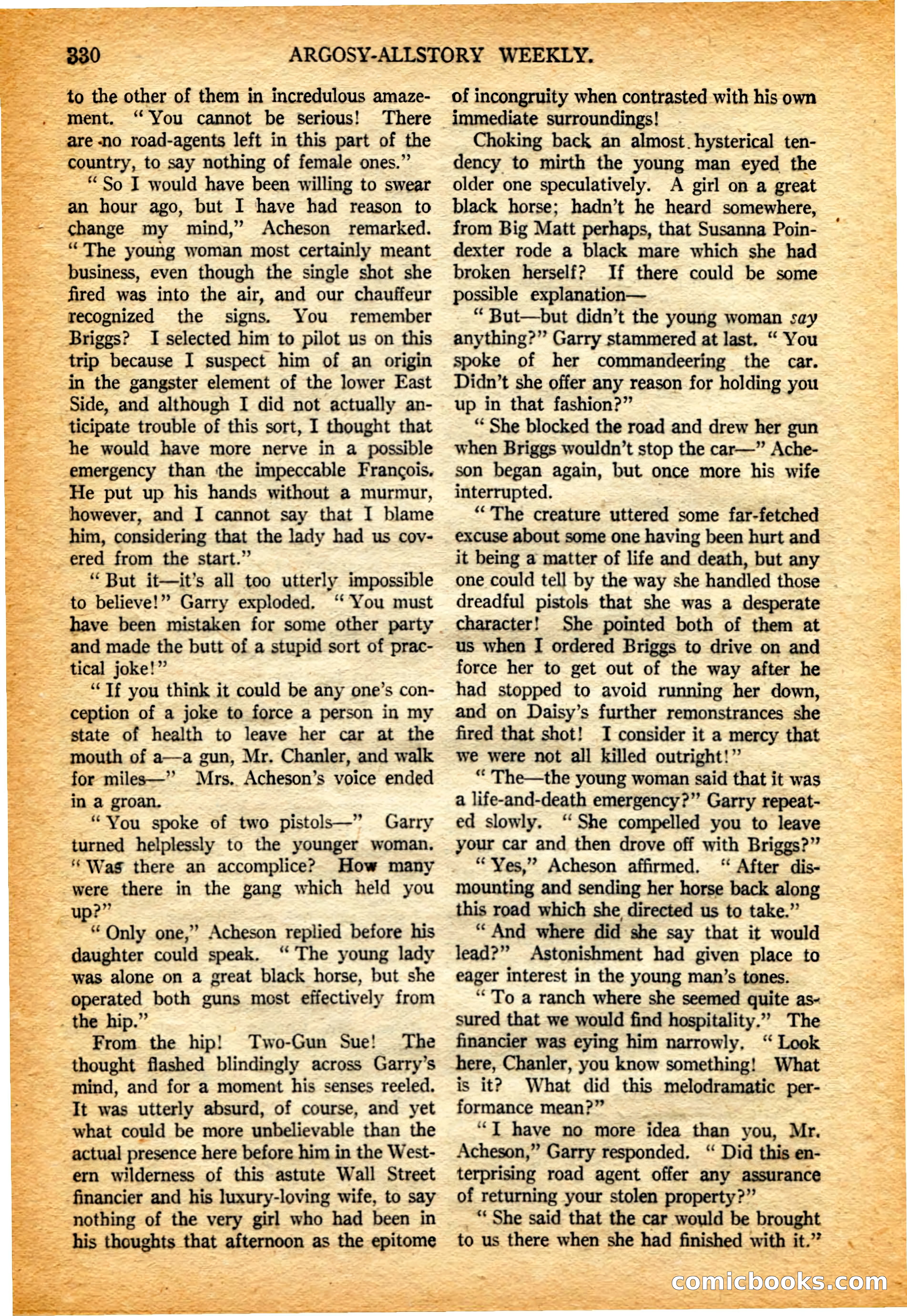 Argosy All-Story Weekly, 4 February 1922 — page 20 of 180