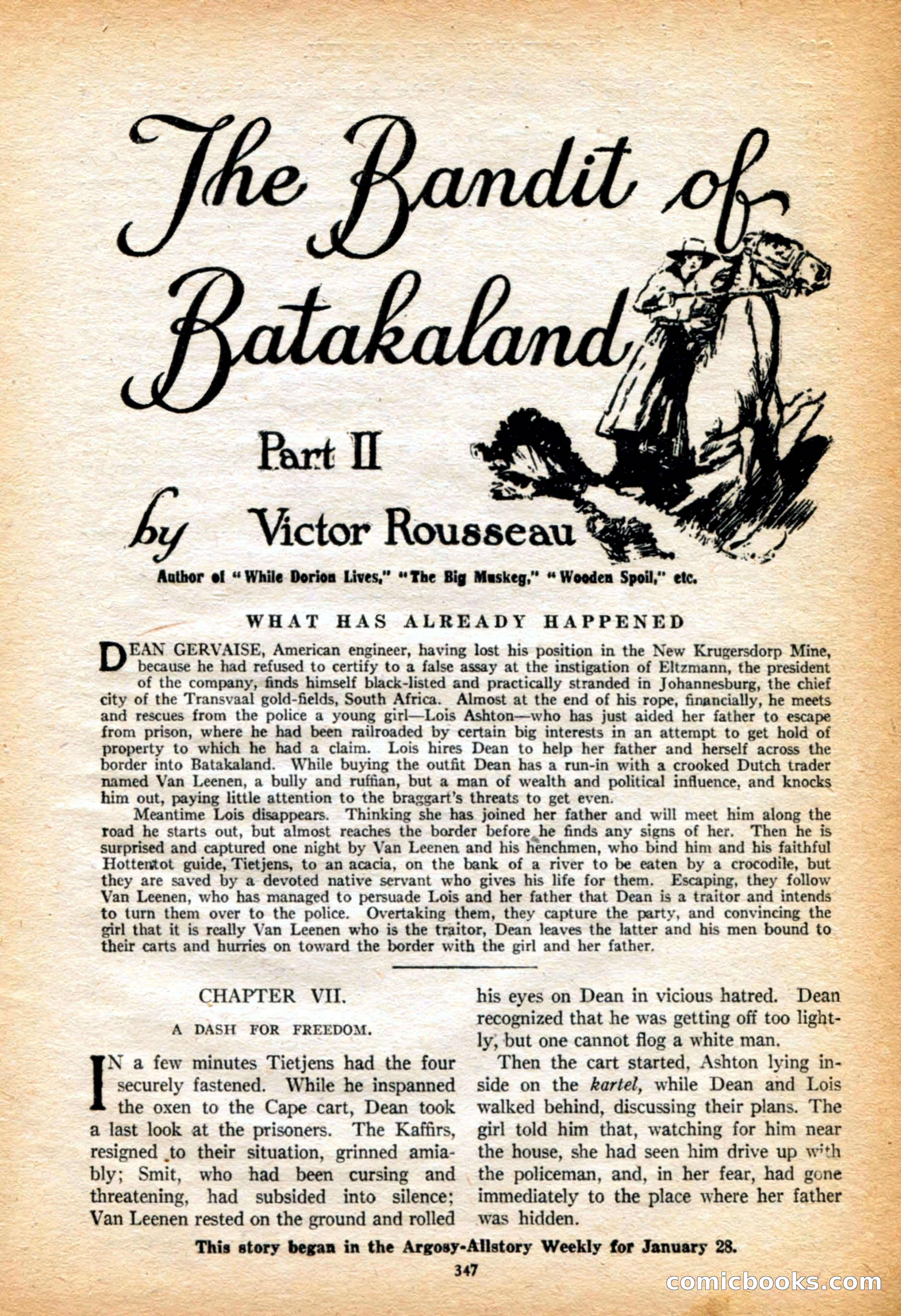 Argosy All-Story Weekly, 4 February 1922 — page 37 of 180