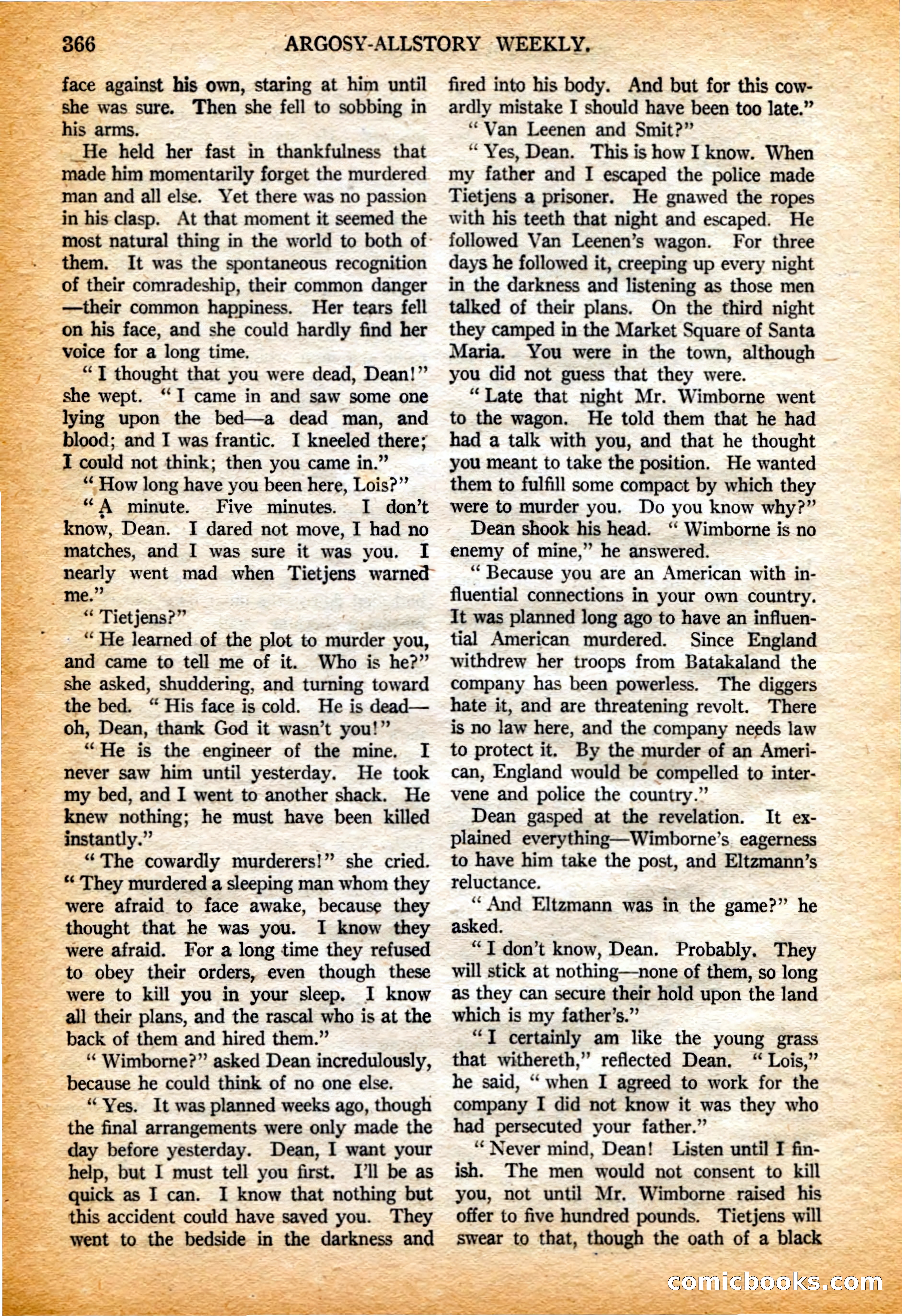 Argosy All-Story Weekly, 4 February 1922 — page 56 of 180