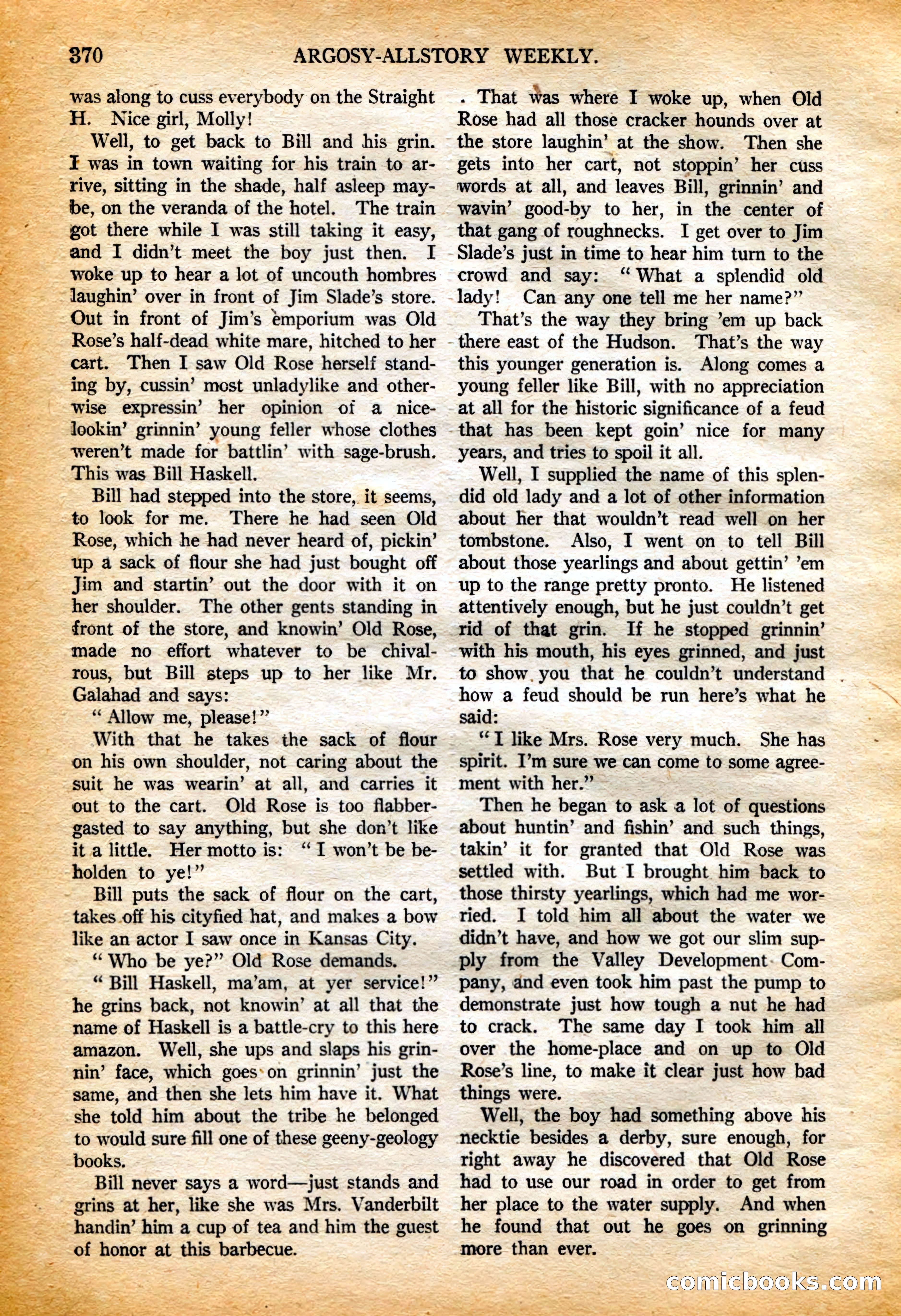 Argosy All-Story Weekly, 4 February 1922 — page 60 of 180