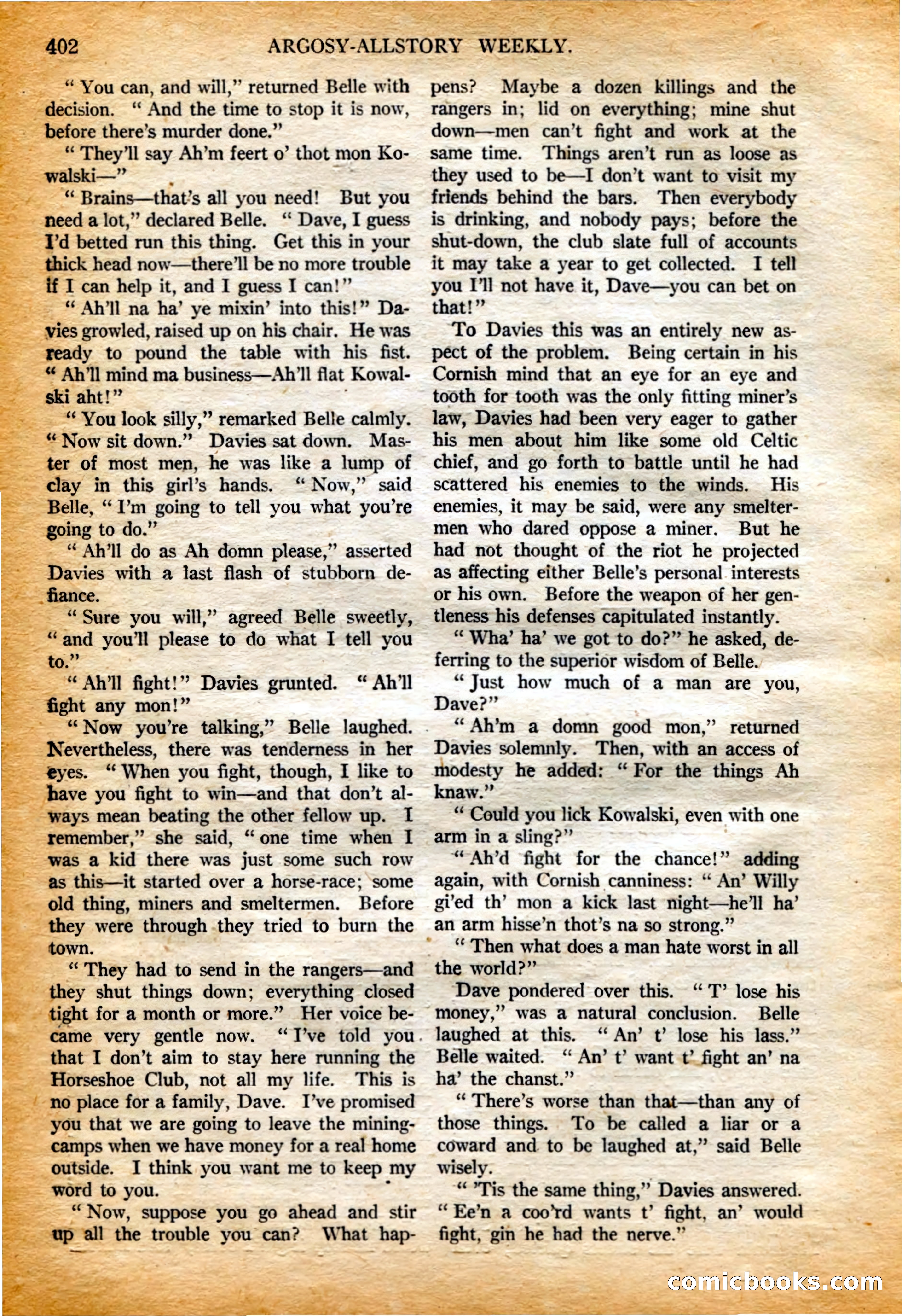 Argosy All-Story Weekly, 4 February 1922 — page 92 of 180