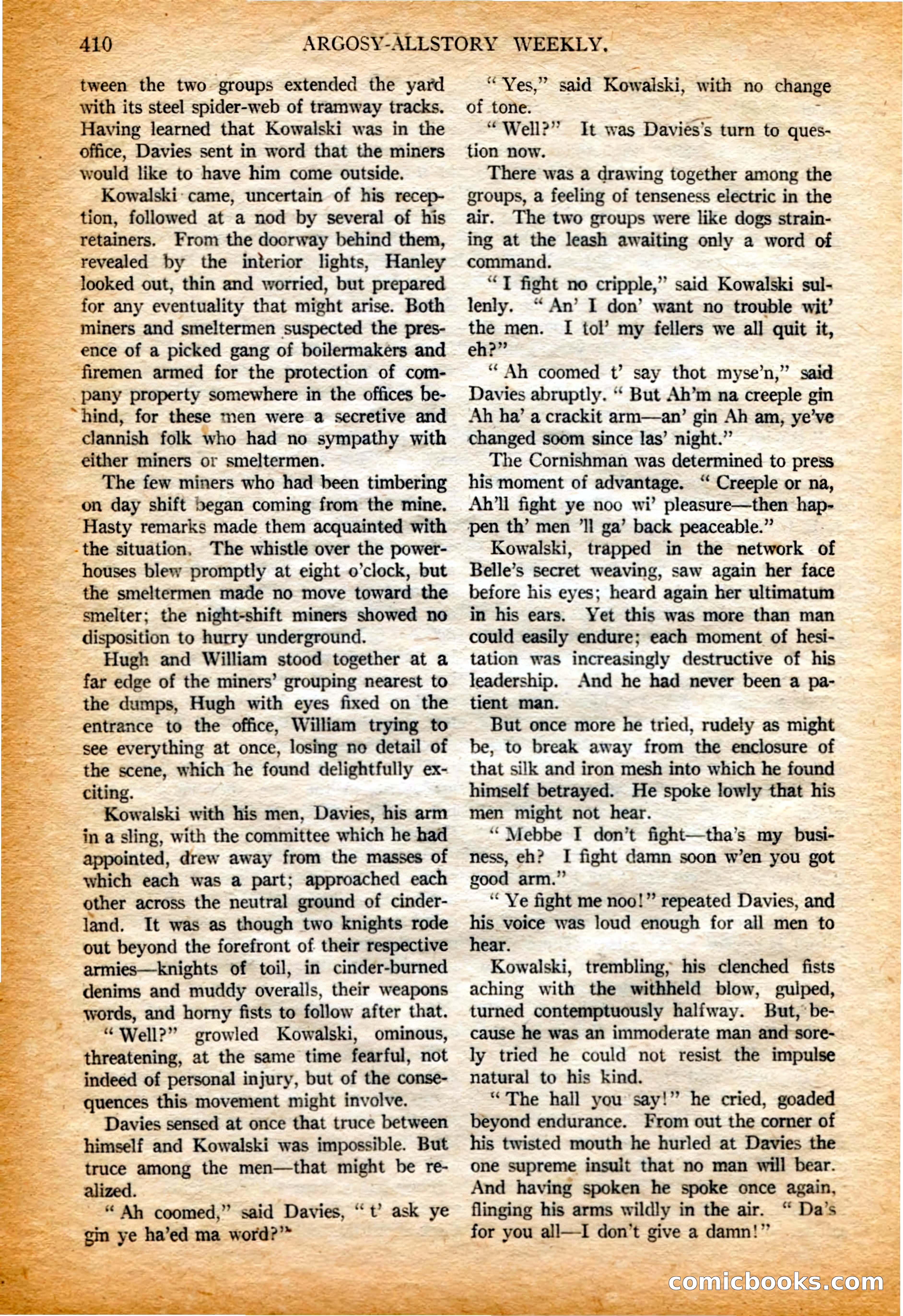 Argosy All-Story Weekly, 4 February 1922 — page 100 of 180