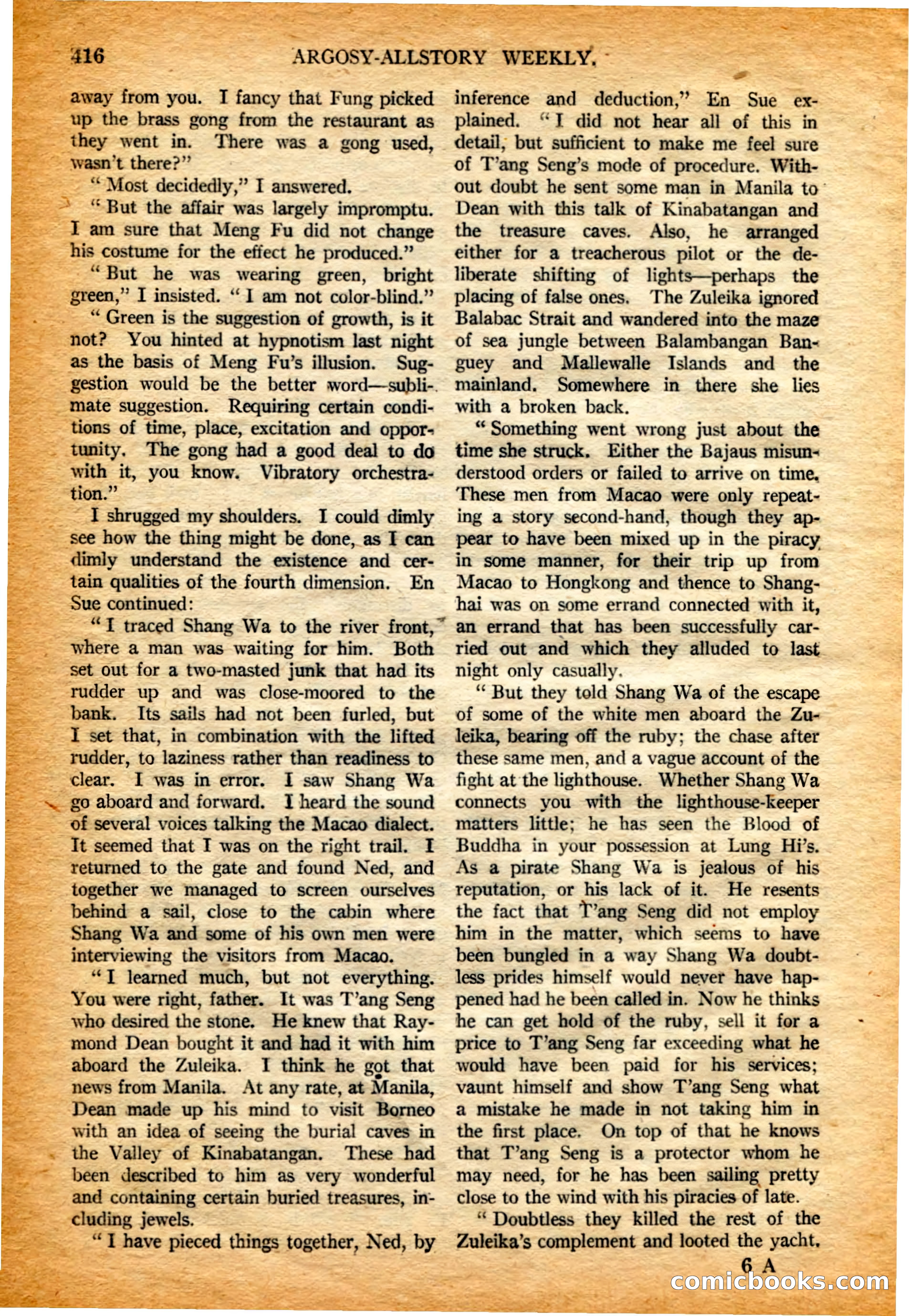 Argosy All-Story Weekly, 4 February 1922 — page 106 of 180