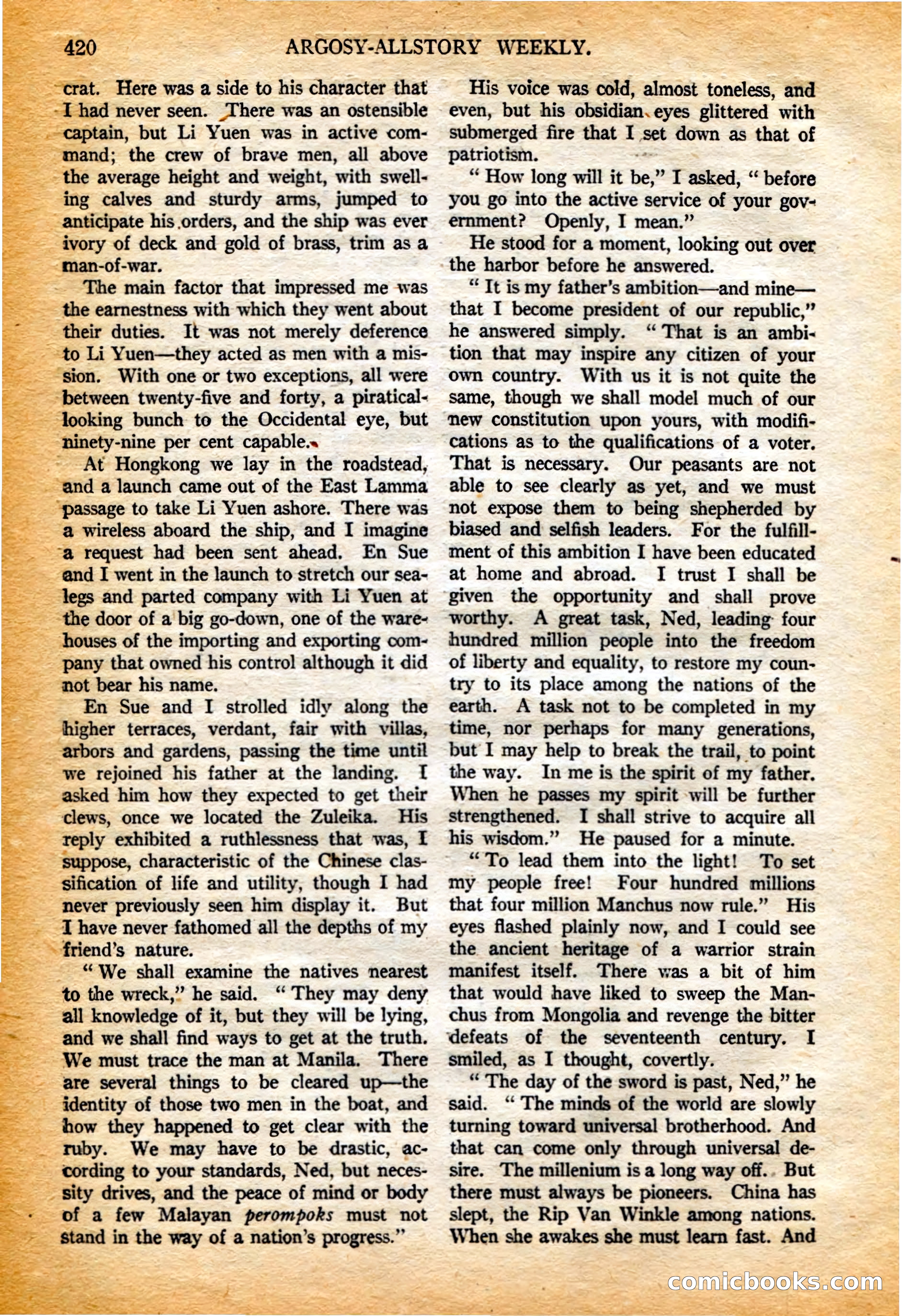 Argosy All-Story Weekly, 4 February 1922 — page 110 of 180