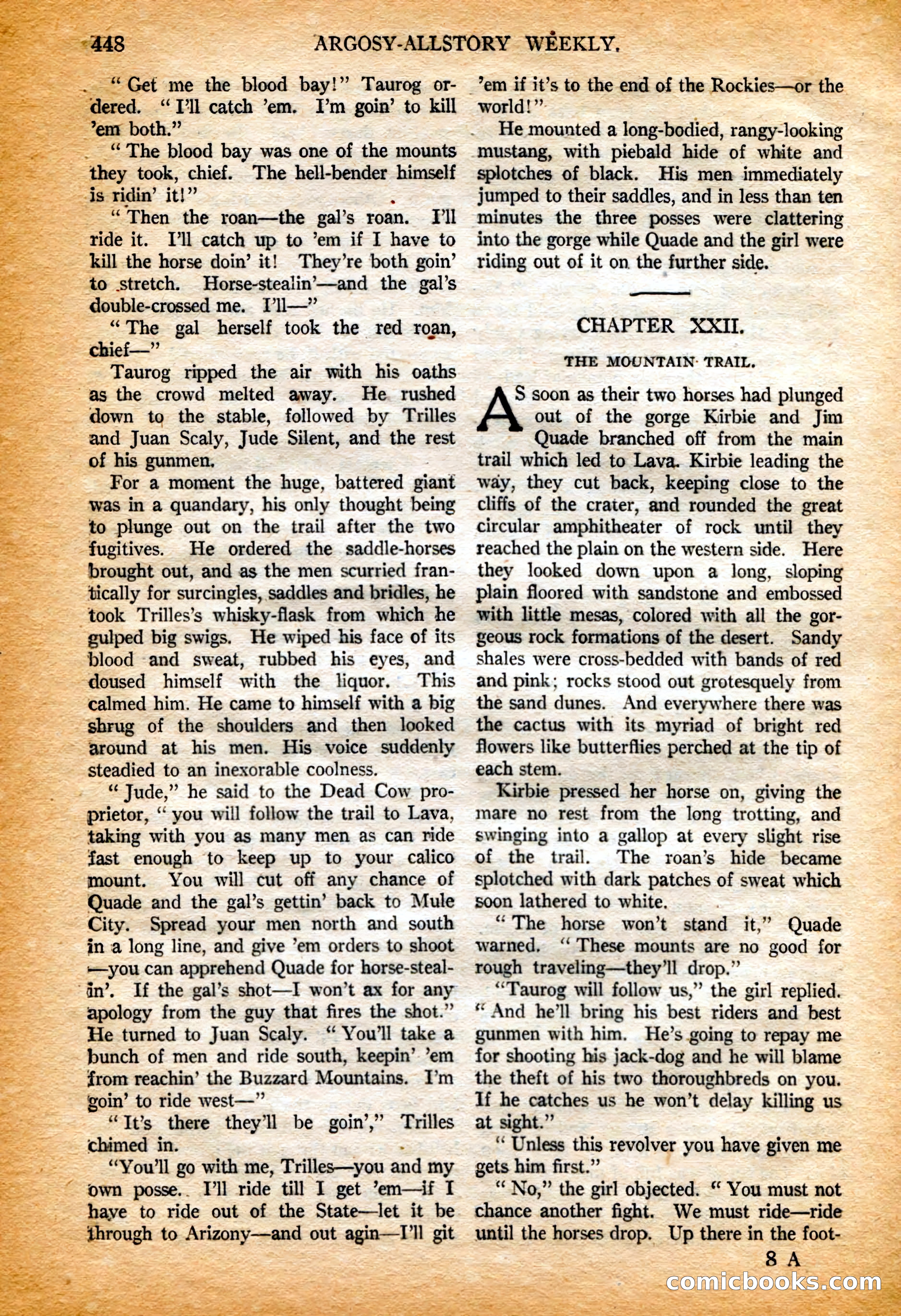 Argosy All-Story Weekly, 4 February 1922 — page 138 of 180