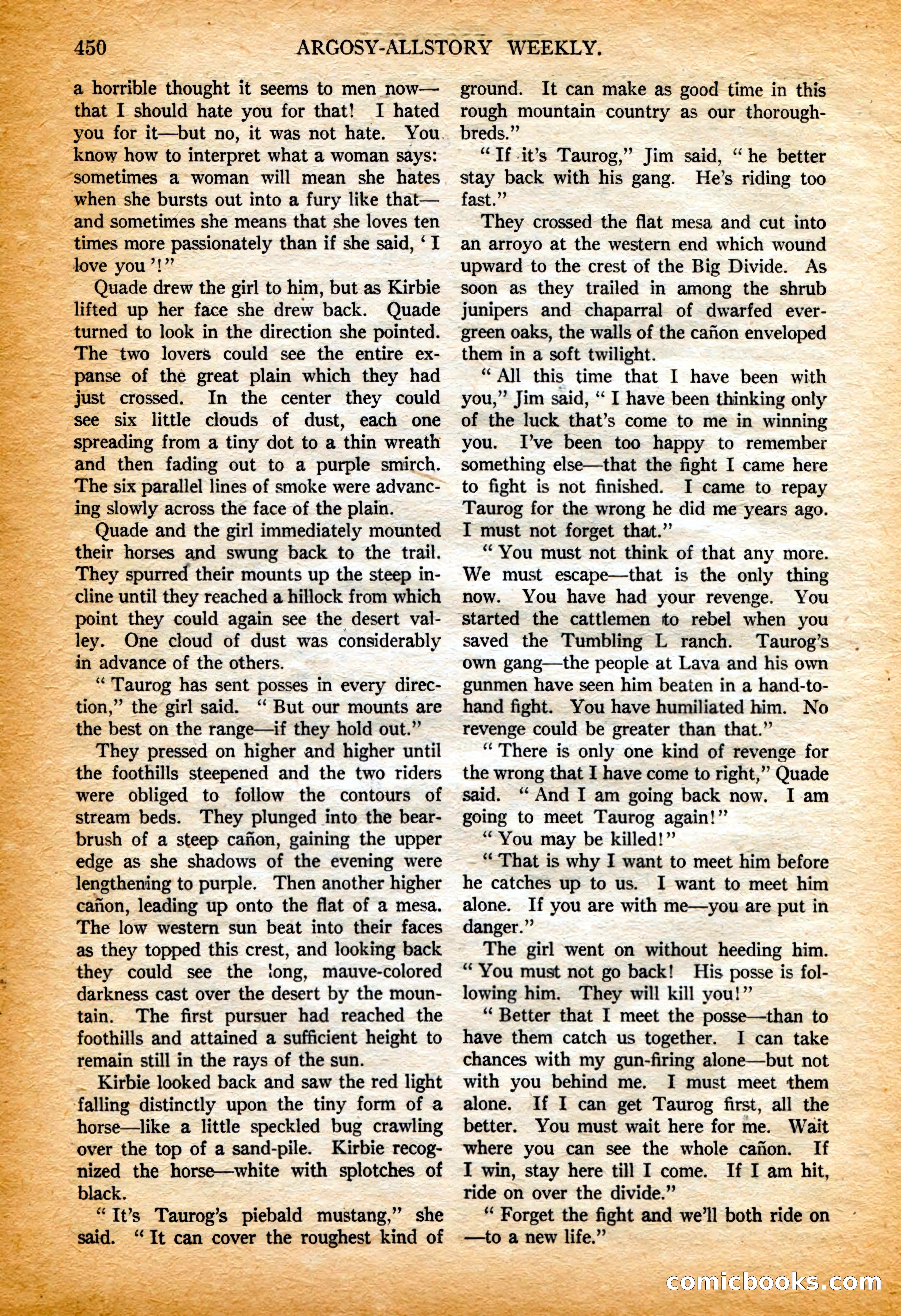 Argosy All-Story Weekly, 4 February 1922 — page 140 of 180