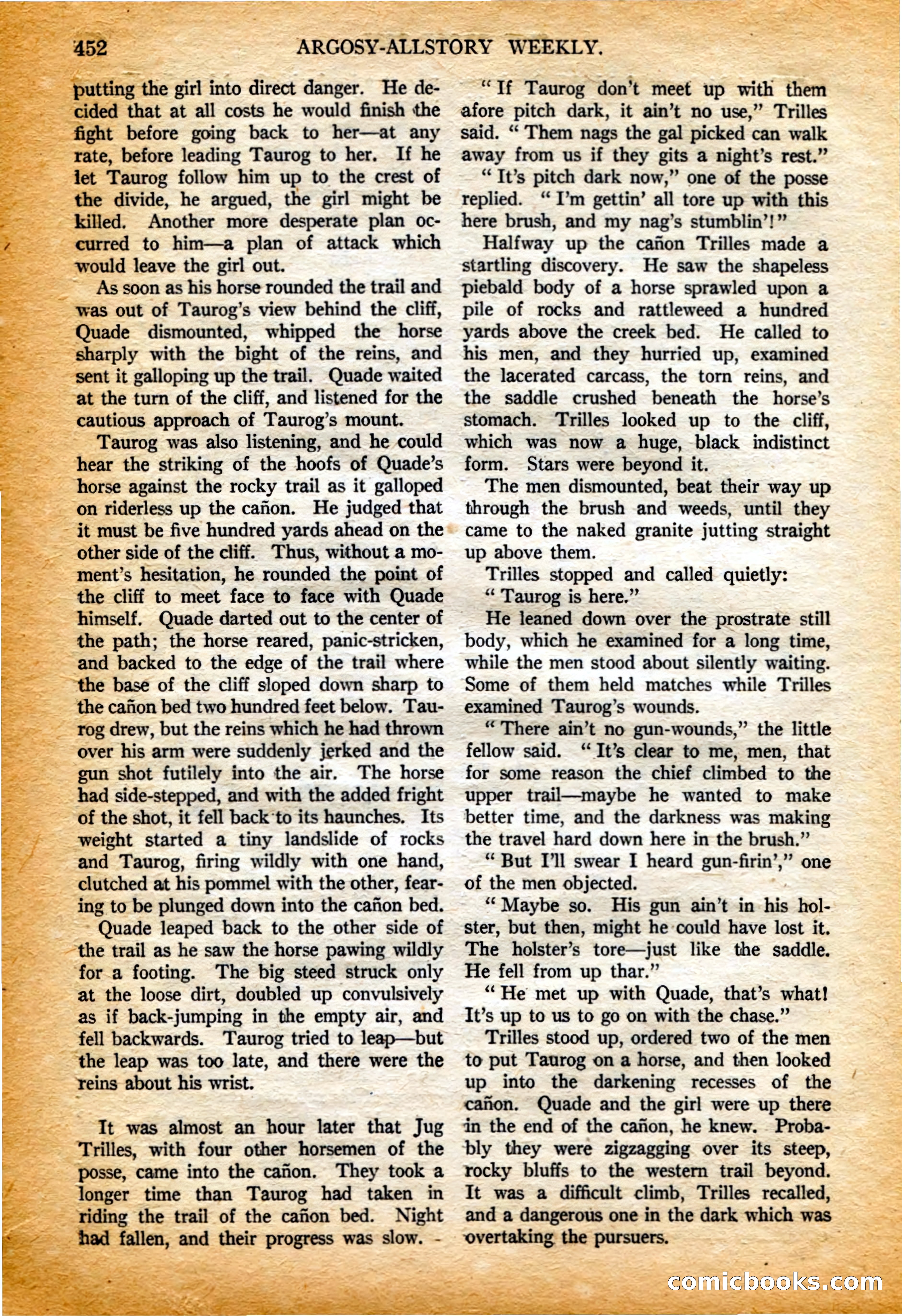 Argosy All-Story Weekly, 4 February 1922 — page 142 of 180