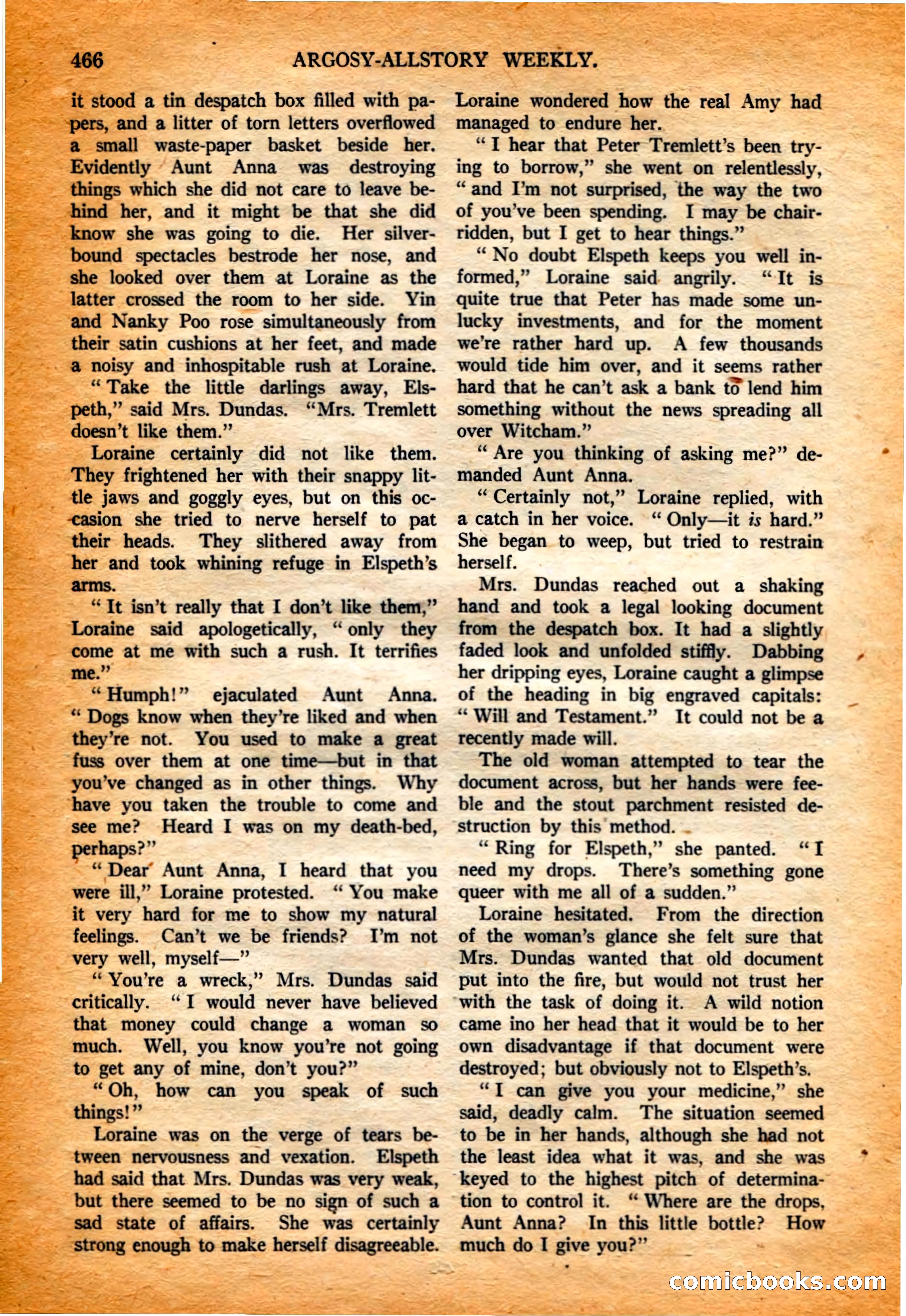 Argosy All-Story Weekly, 4 February 1922 — page 156 of 180