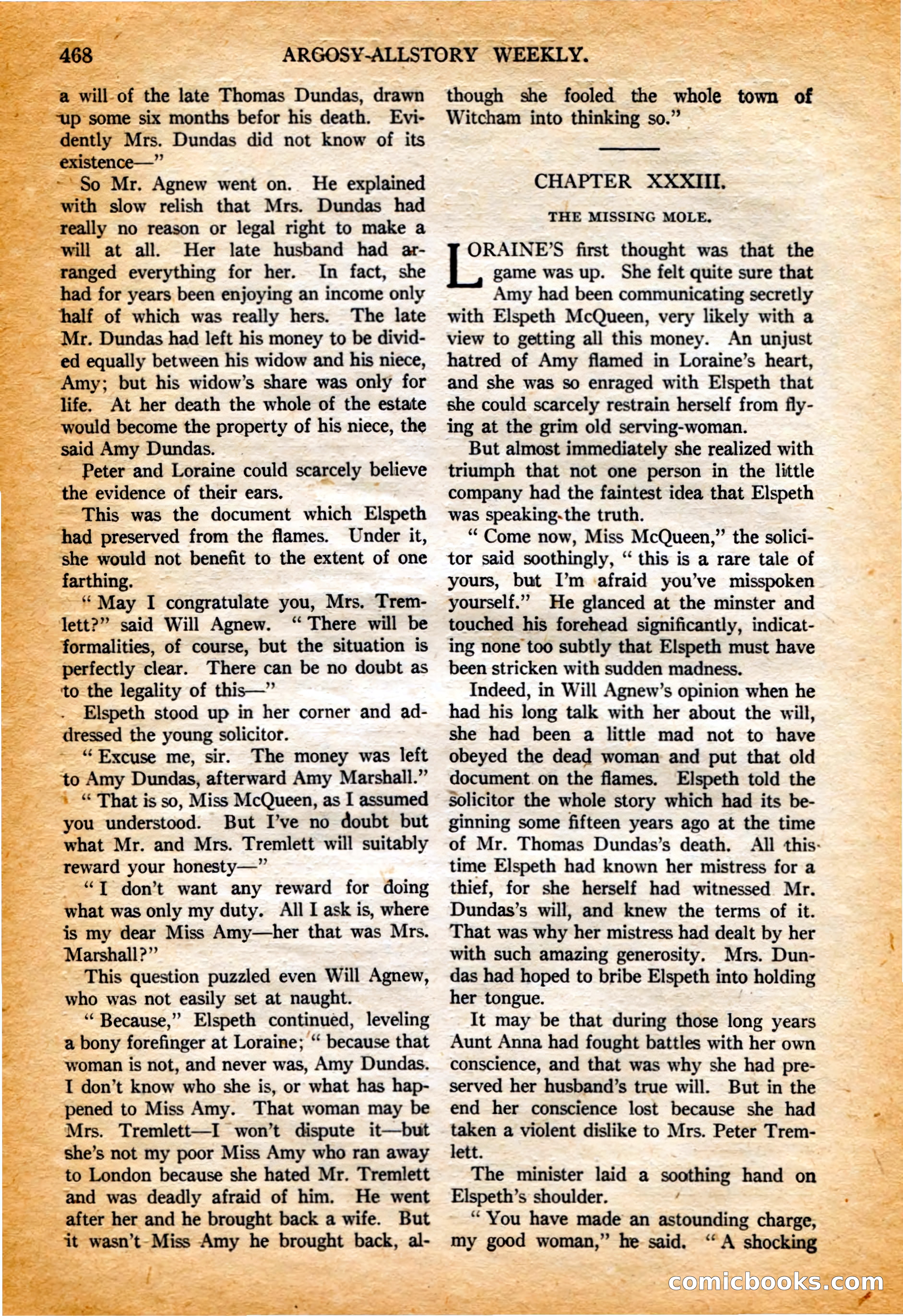 Argosy All-Story Weekly, 4 February 1922 — page 158 of 180