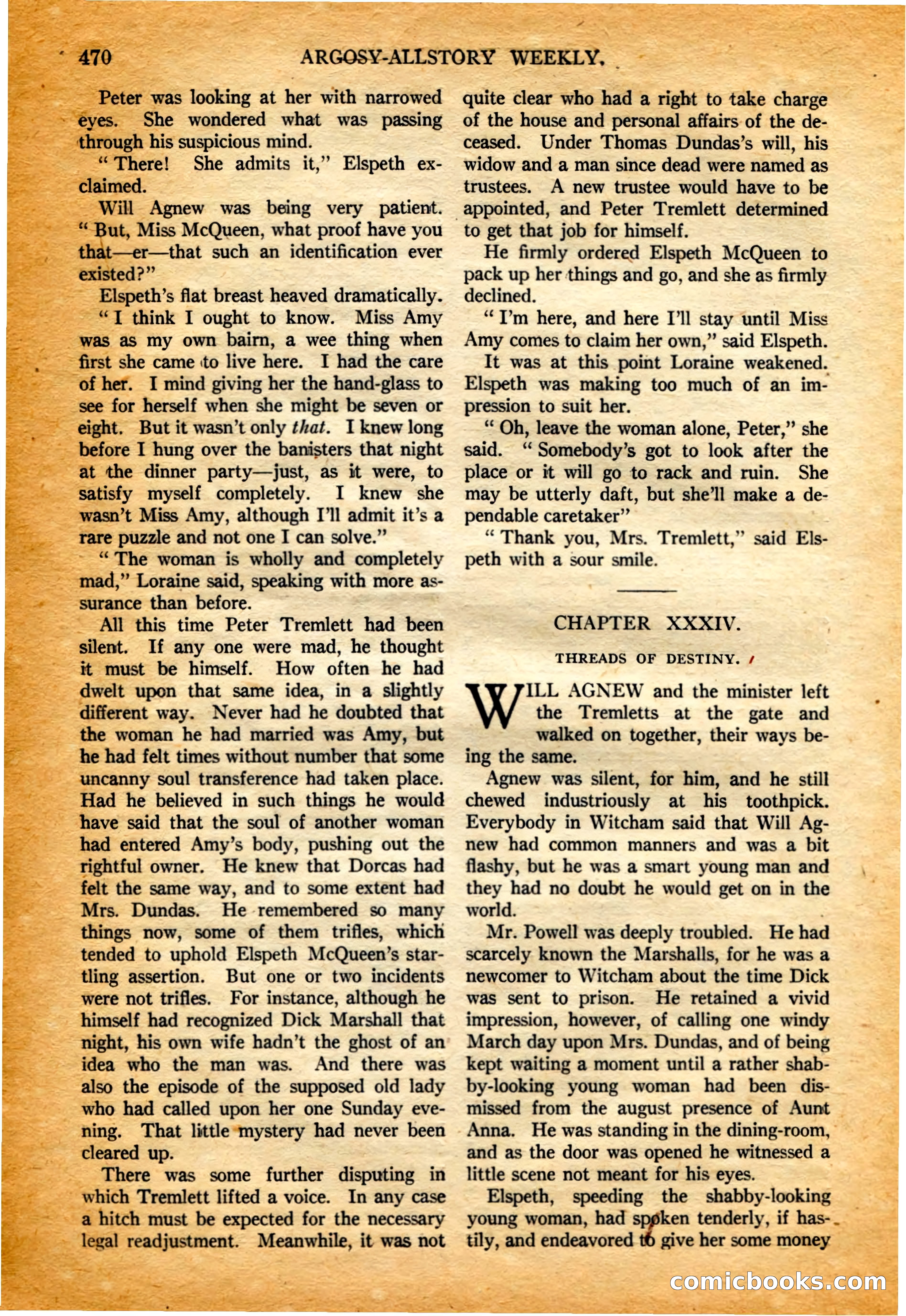 Argosy All-Story Weekly, 4 February 1922 — page 160 of 180