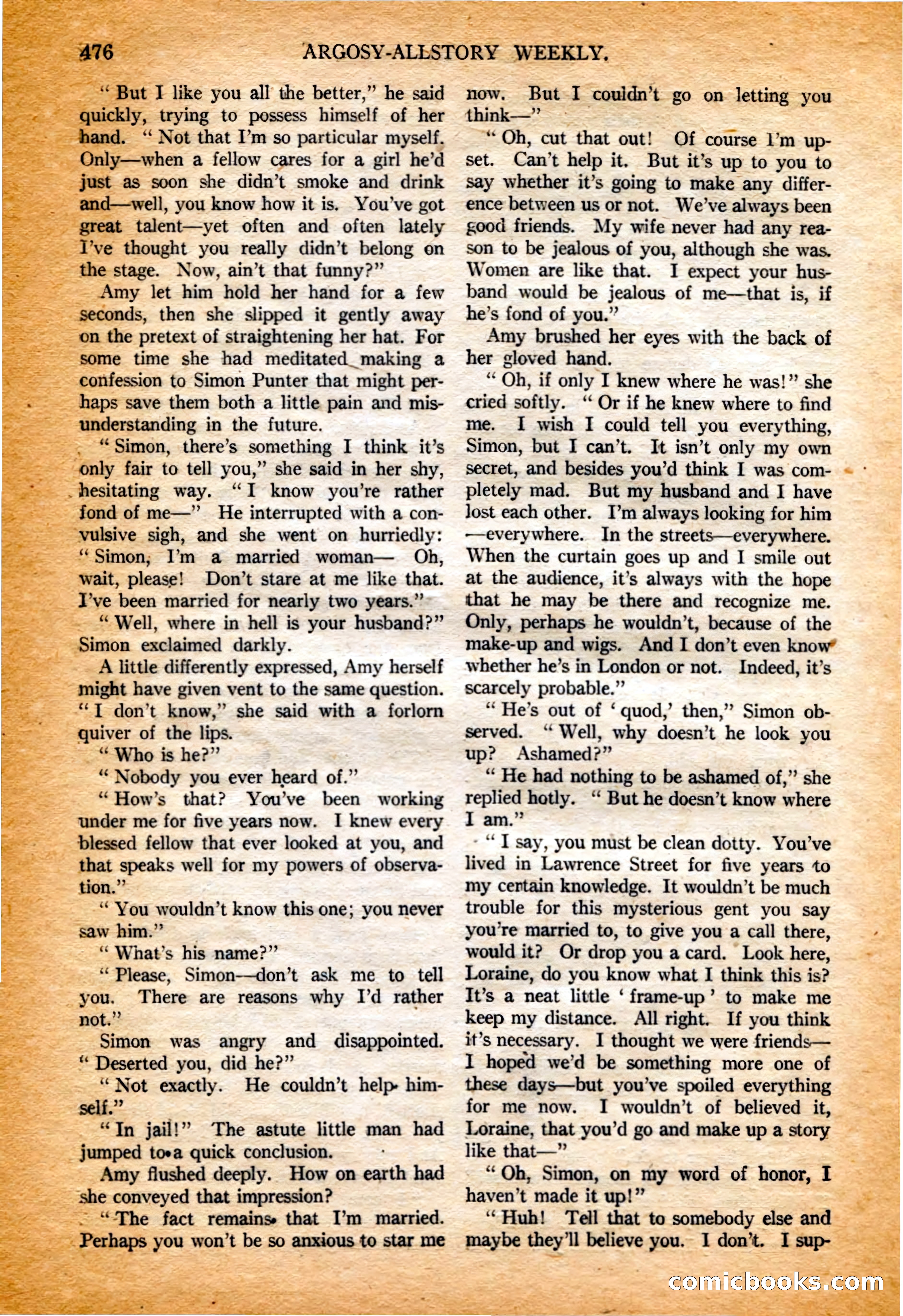 Argosy All-Story Weekly, 4 February 1922 — page 166 of 180
