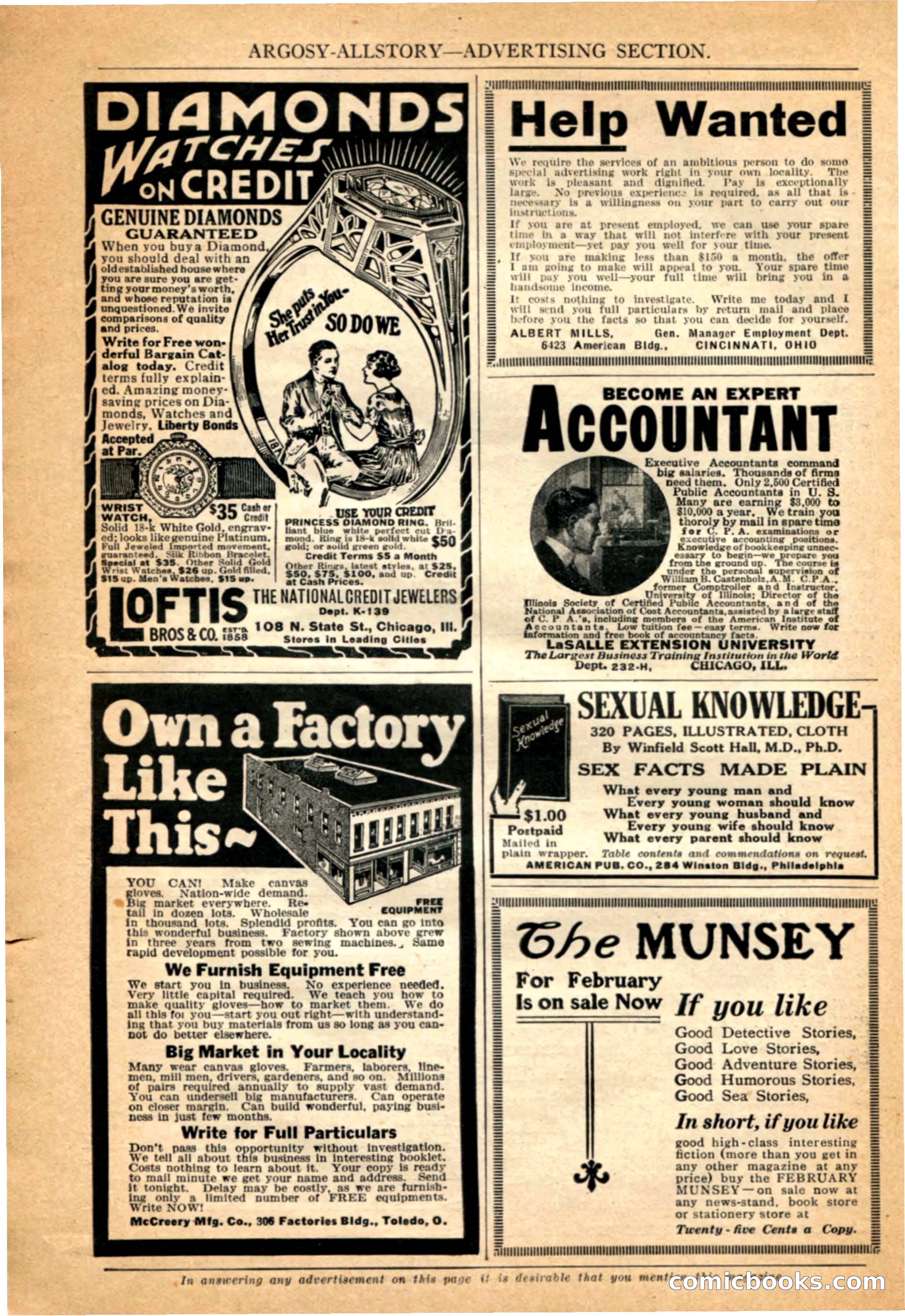 Argosy All-Story Weekly, 4 February 1922 — page 172 of 180